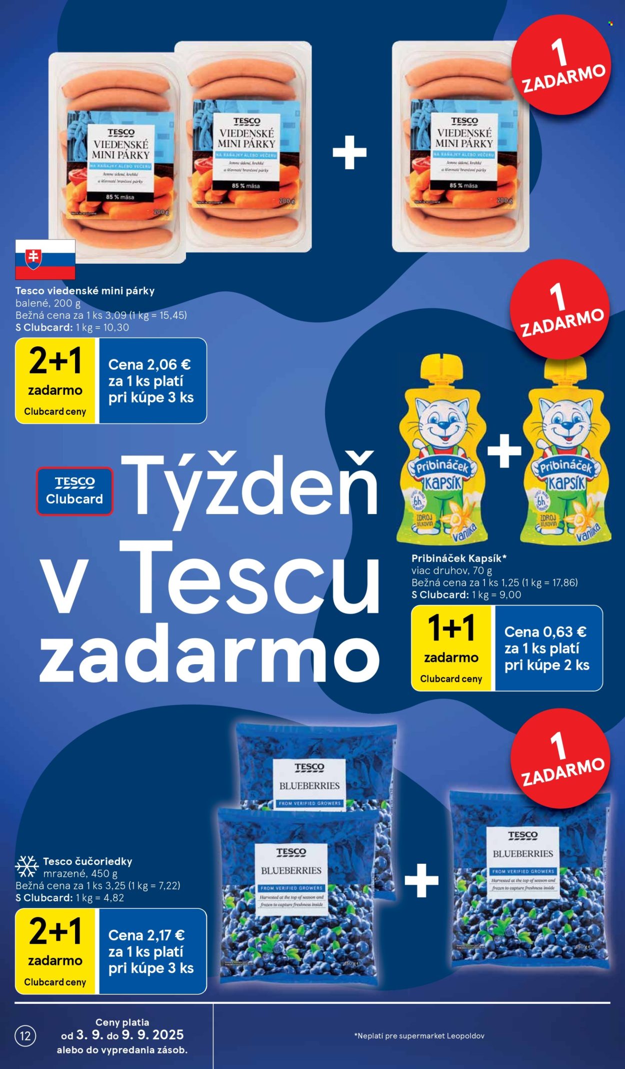 Leták TESCO supermarket - 3.9.2025 - 9.9.2025. Strana 12