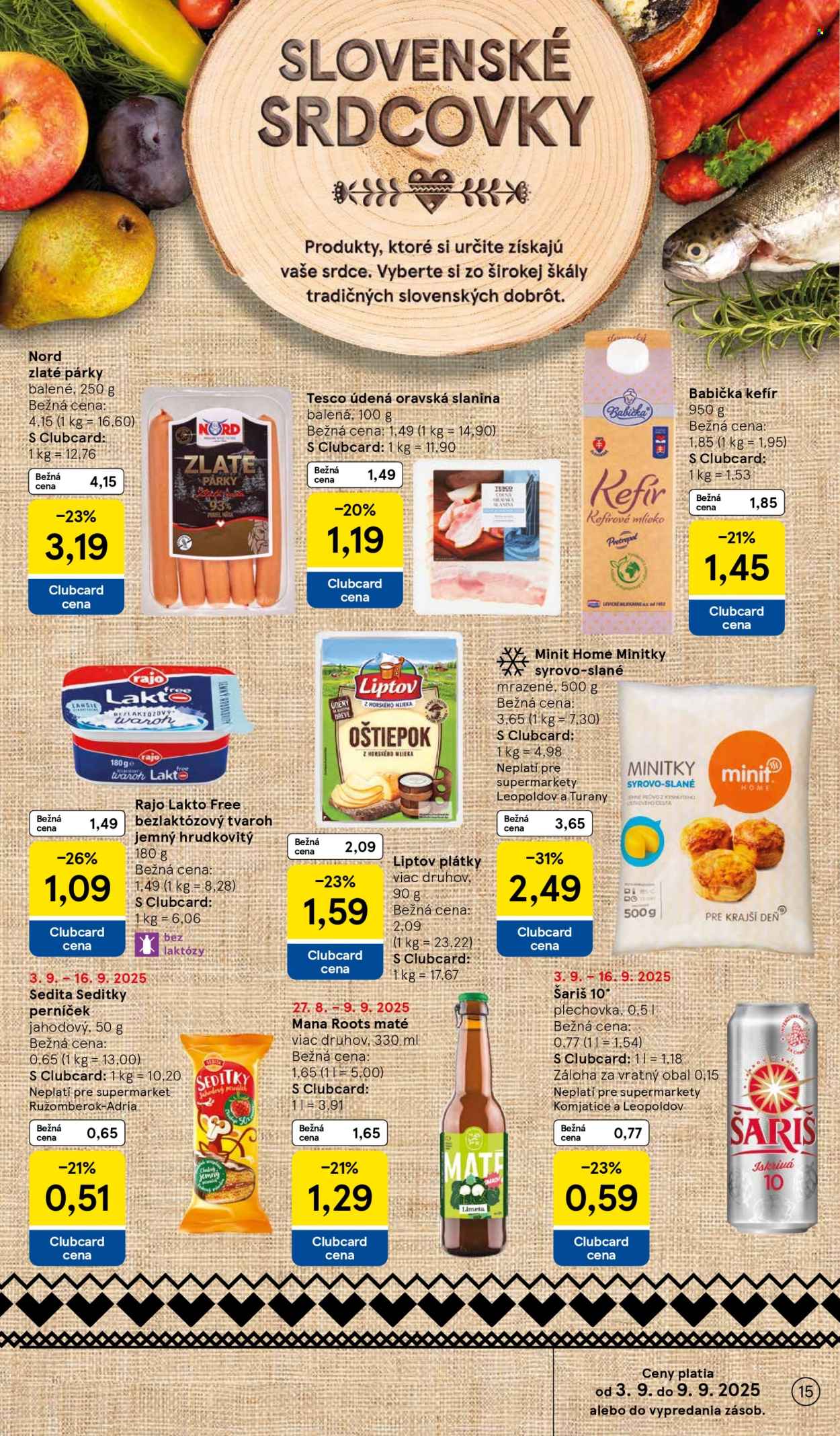 Leták TESCO supermarket - 3.9.2025 - 9.9.2025. Strana 15