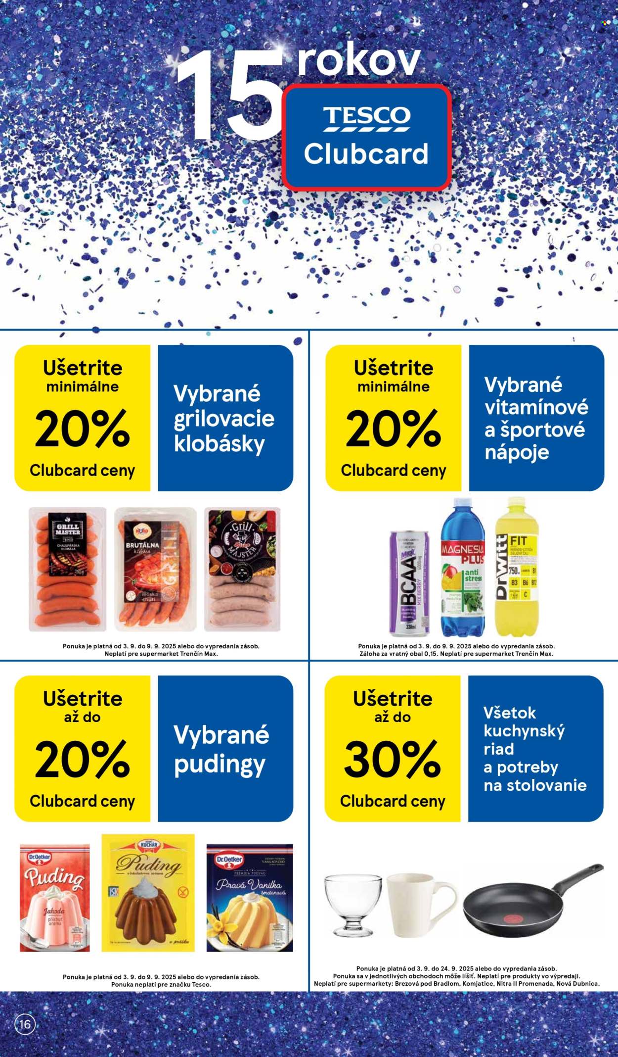 Leták TESCO supermarket - 3.9.2025 - 9.9.2025. Strana 16