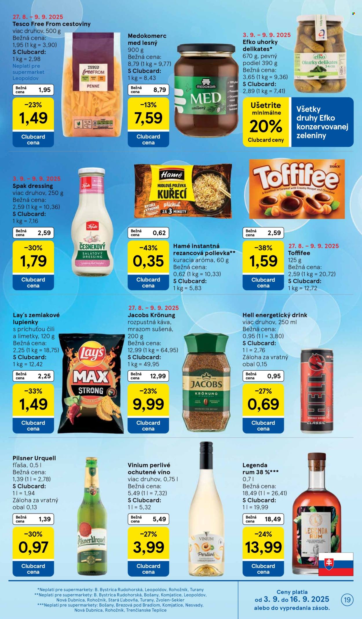 Leták TESCO supermarket - 3.9.2025 - 9.9.2025. Strana 19