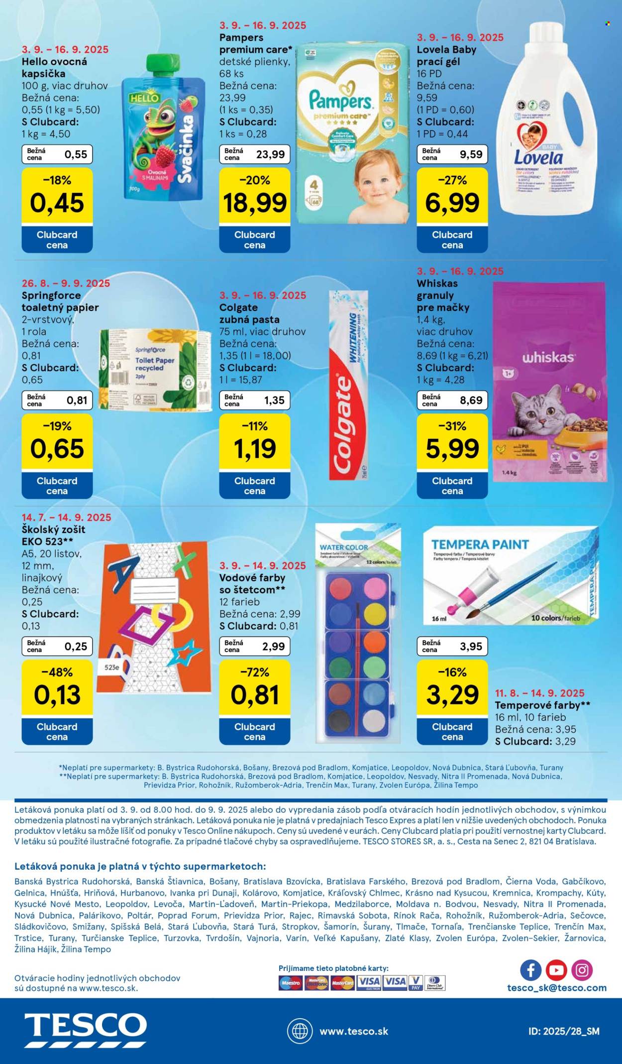 Leták TESCO supermarket - 3.9.2025 - 9.9.2025. Strana 20