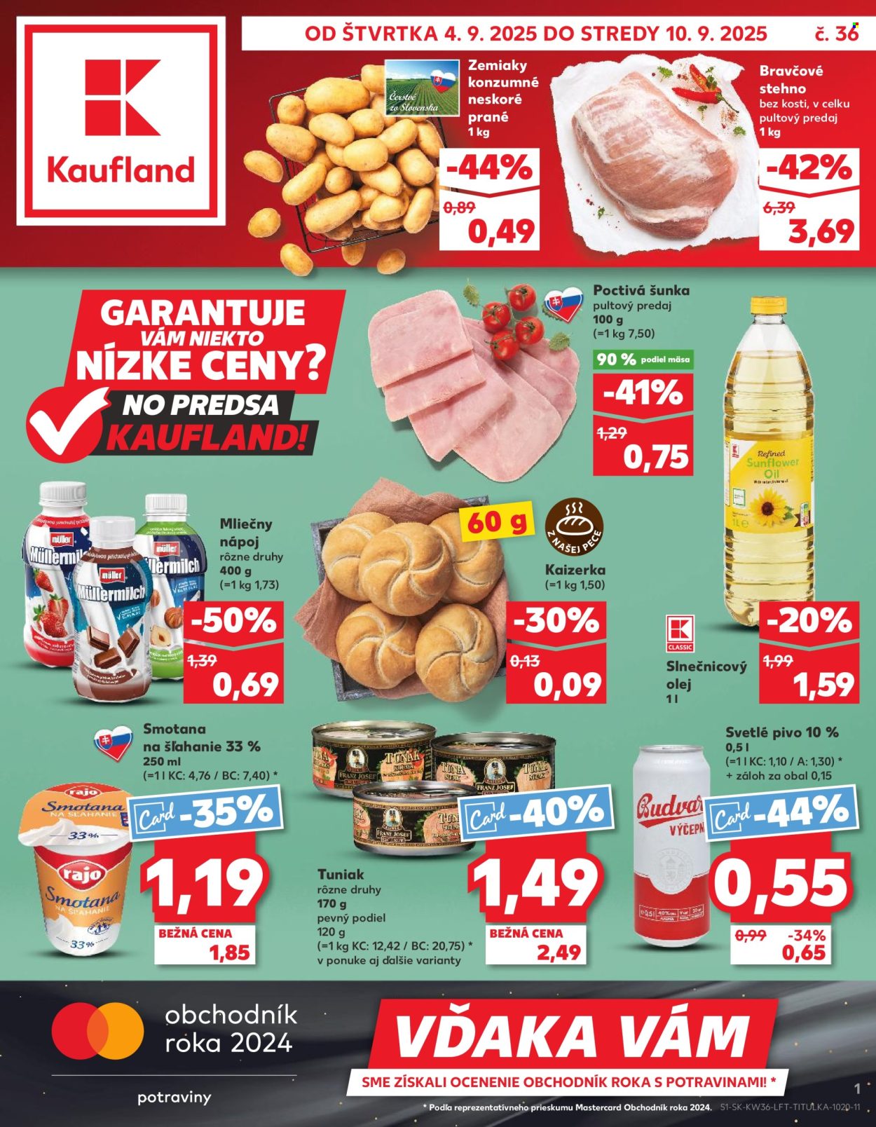 Leták Kaufland - 4.9.2025 - 10.9.2025. Strana 1
