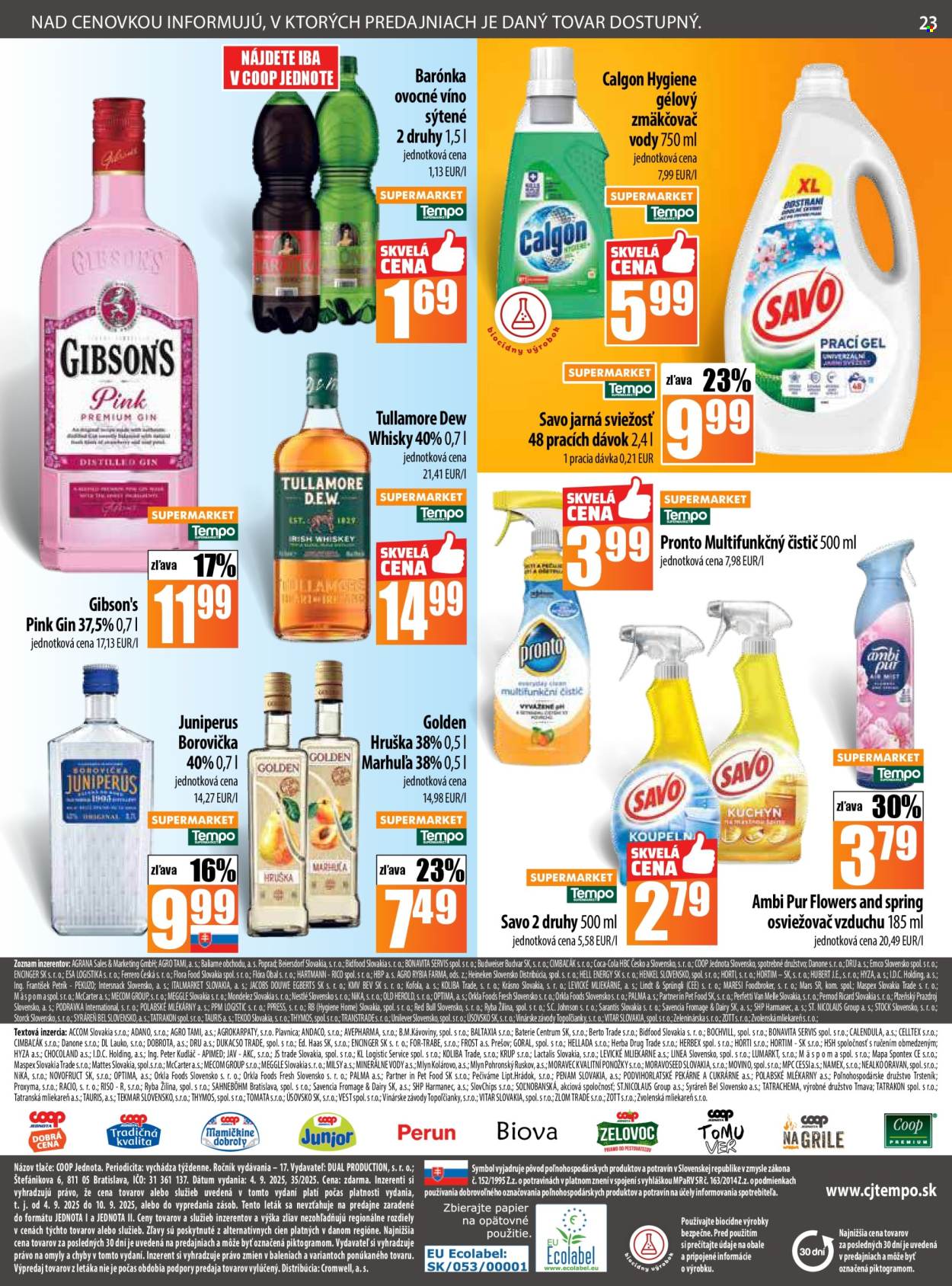 Leták COOP Jednota - 4.9.2025 - 10.9.2025. Strana 23