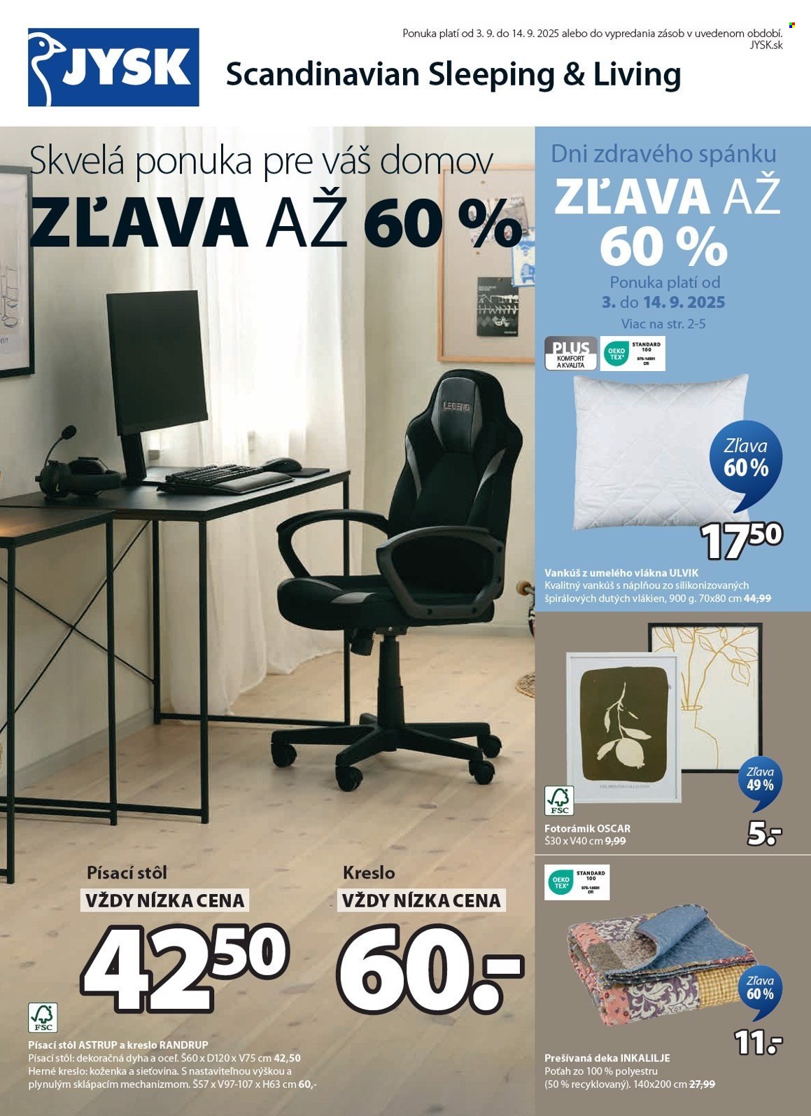 Leták JYSK - 3.9.2025 - 14.9.2025. Strana 2