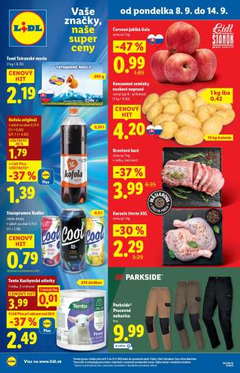 Leták Lidl - 8.9.2025 - 14.9.2025.