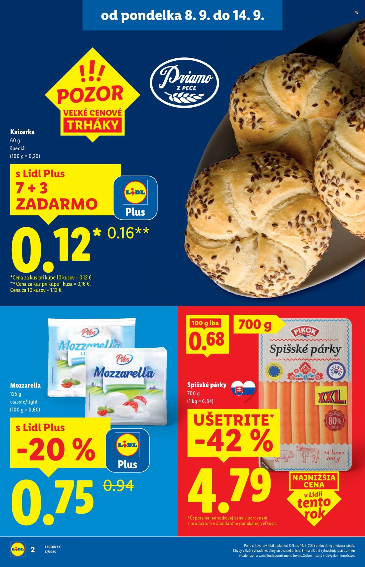 Leták Lidl - 8.9.2025 - 14.9.2025. Strana 2