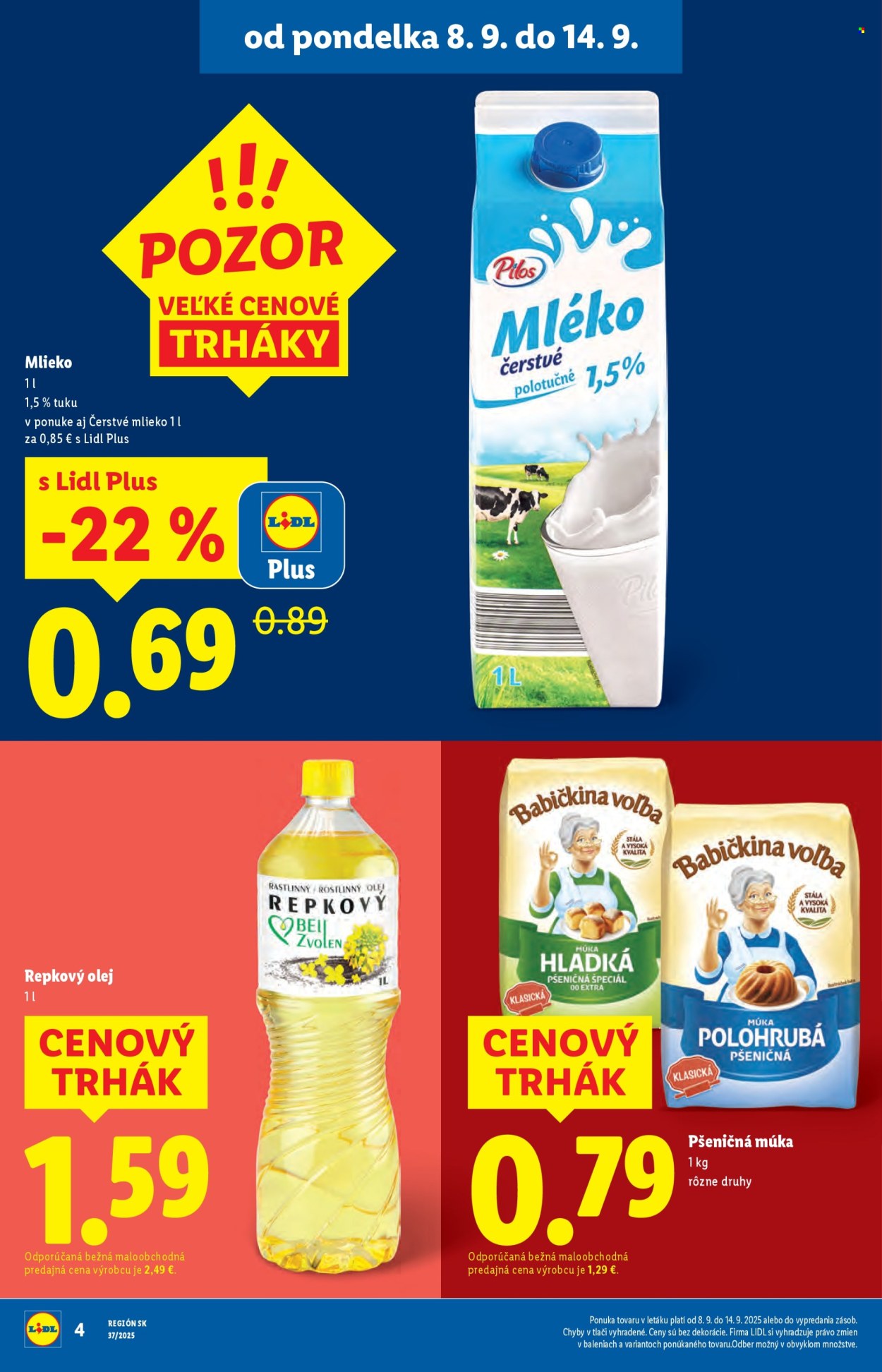 Leták Lidl - 8.9.2025 - 14.9.2025. Strana 4