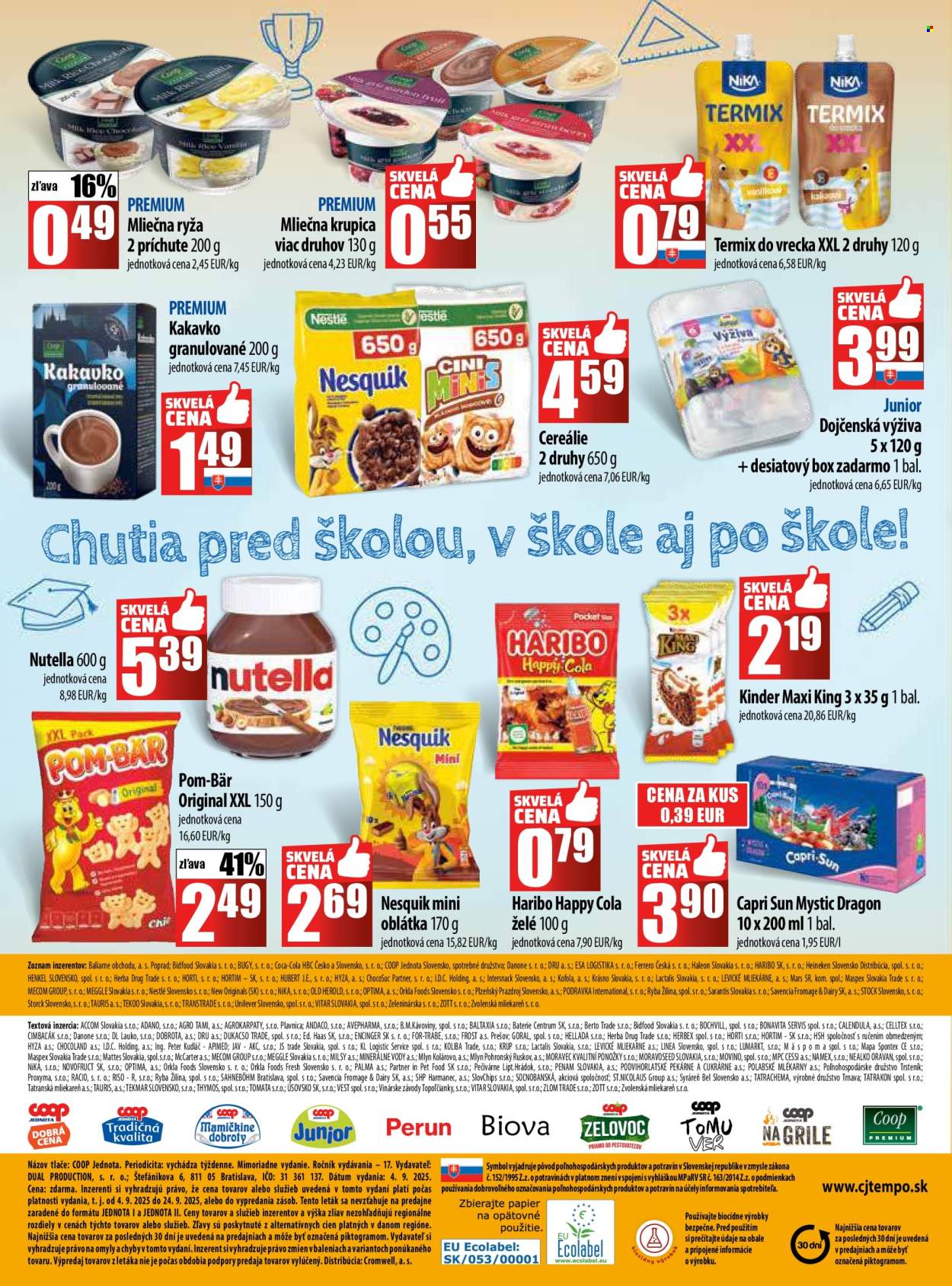 Leták COOP Jednota - 4.9.2025 - 24.9.2025. Strana 6