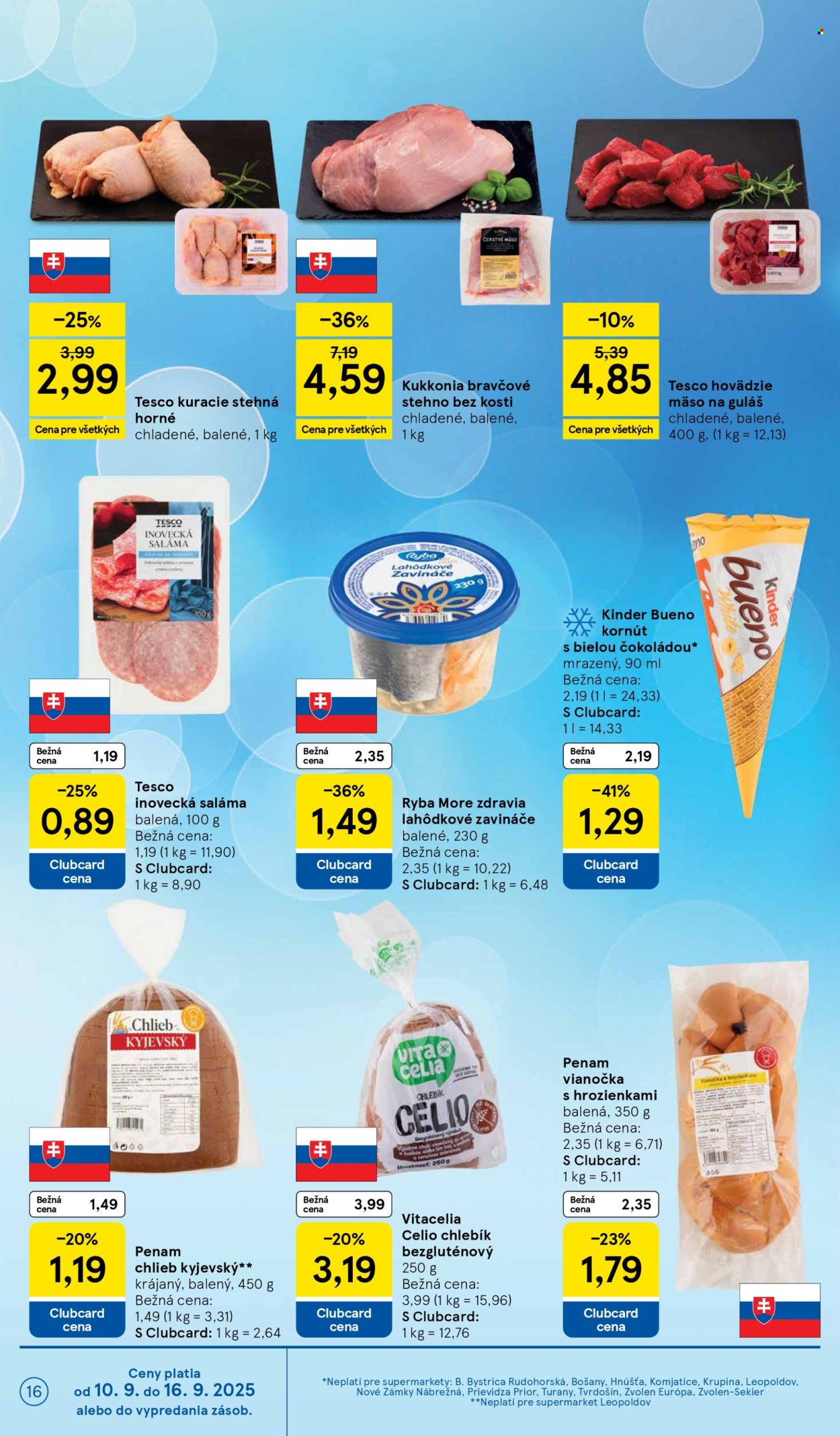 Leták TESCO supermarket - 10.9.2025 - 16.9.2025. Strana 16