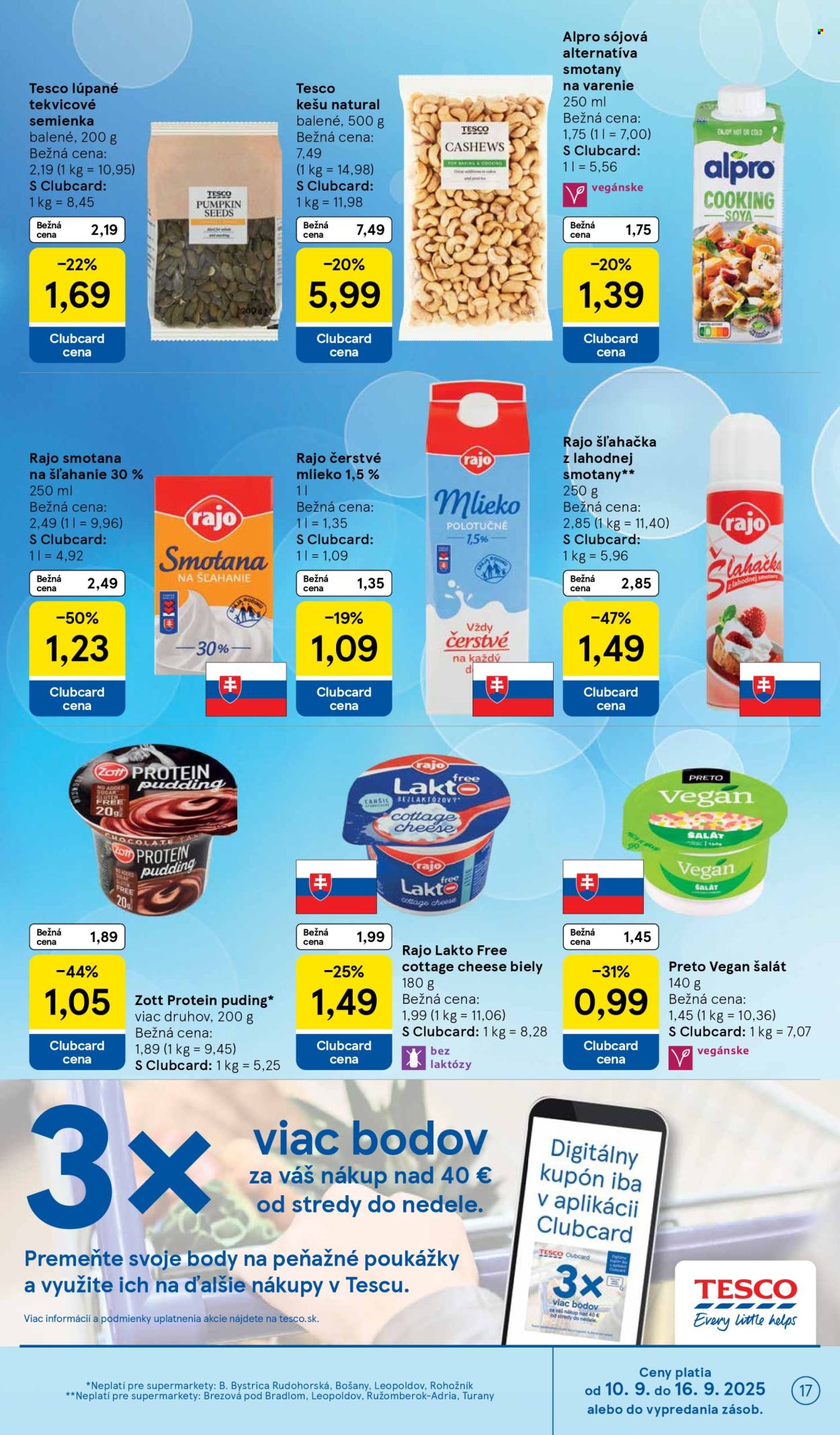 Leták TESCO supermarket - 10.9.2025 - 16.9.2025. Strana 17