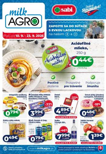 Leták Milk AGRO - 10.9.2025 - 23.9.2025.