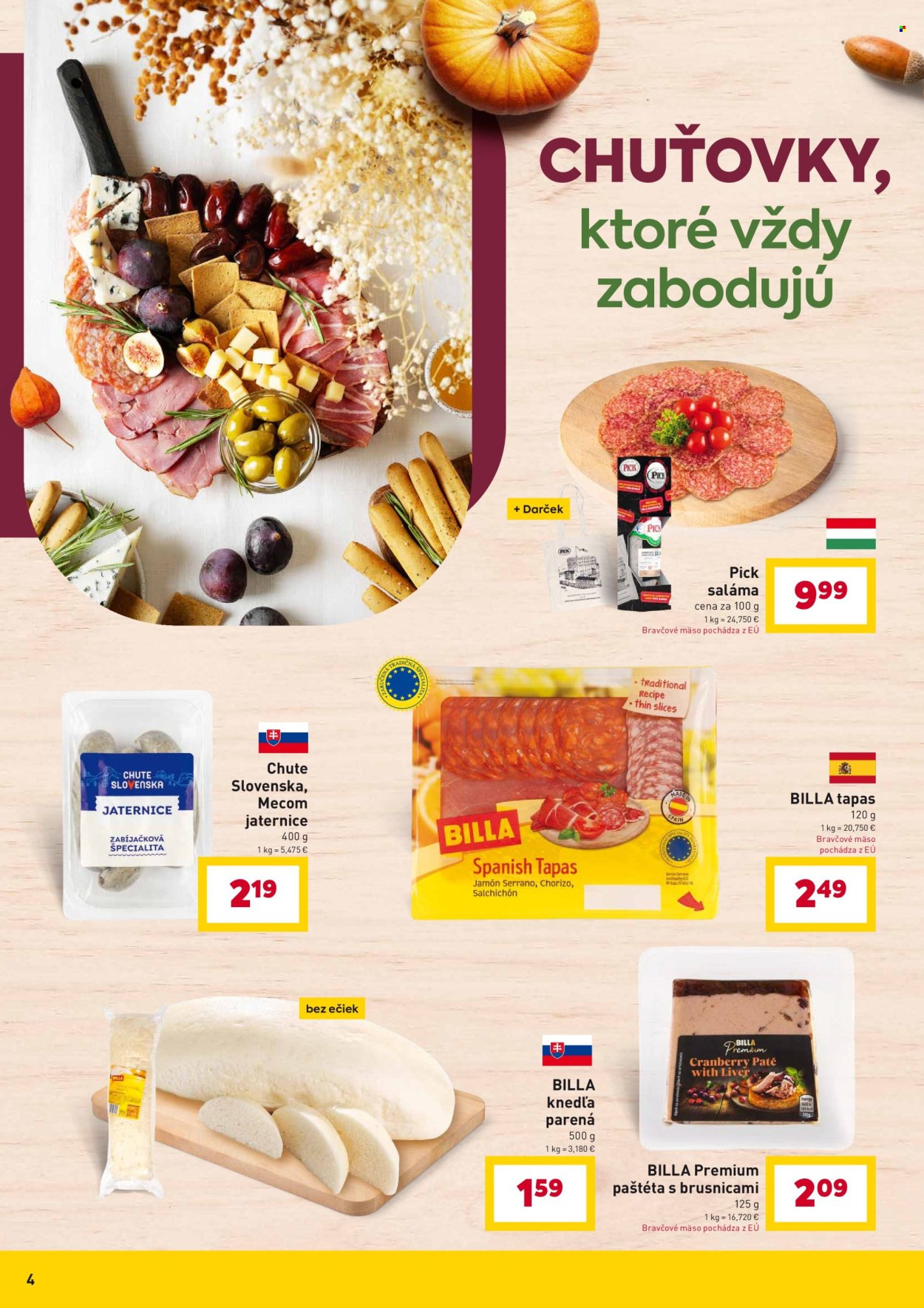 Leták Billa - 10.9.2025 - 30.9.2025. Strana 4