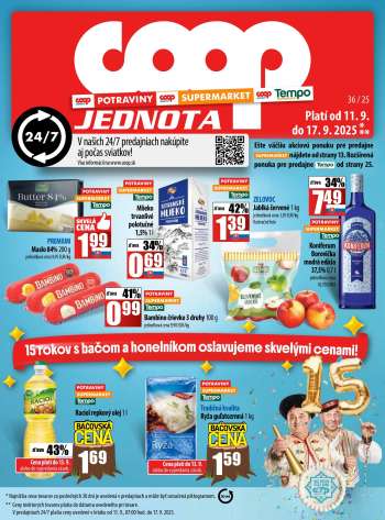 Leták COOP Jednota - 11.9.2025 - 17.9.2025.
