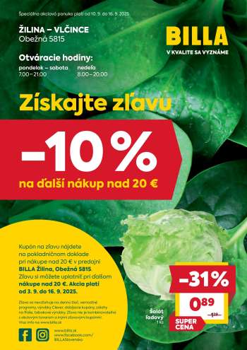 Leták Billa - 10.9.2025 - 16.9.2025.