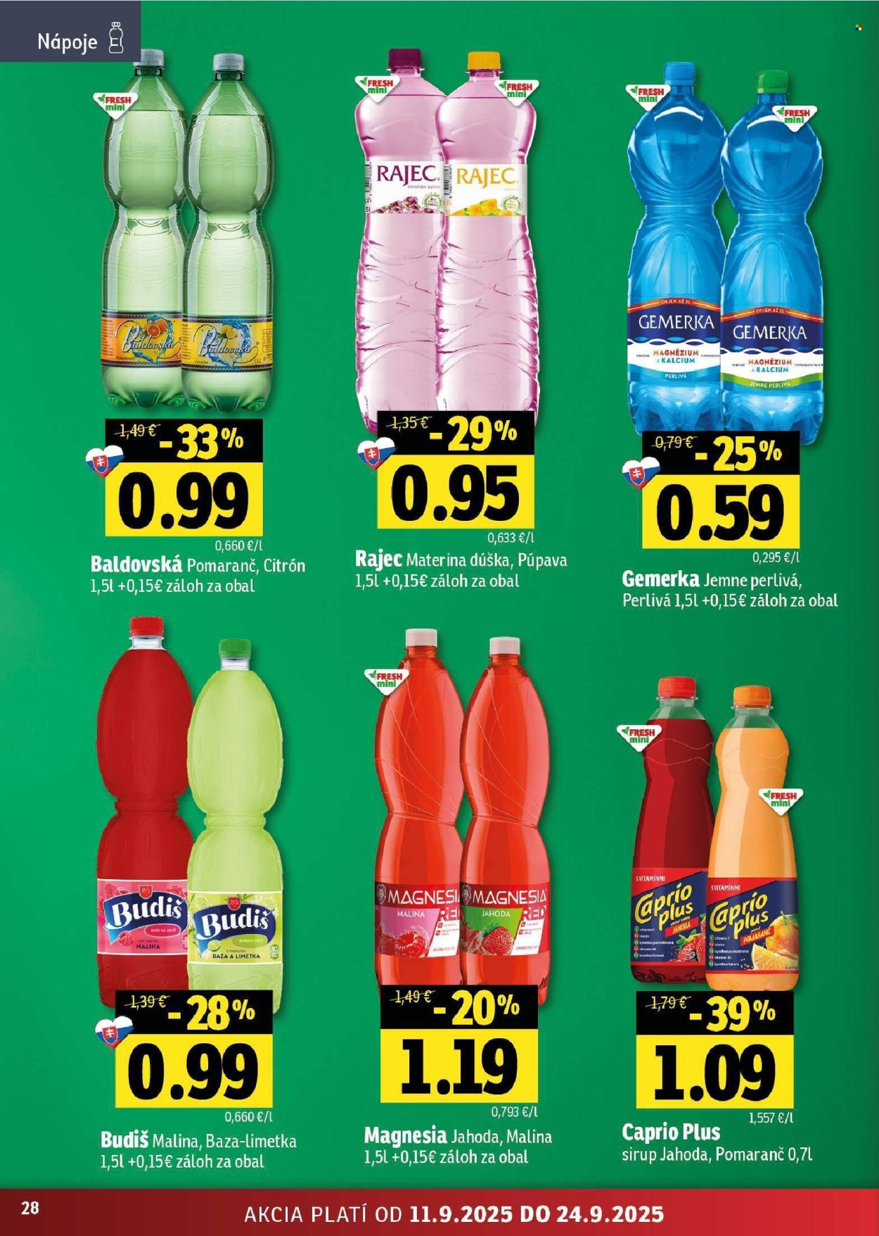 Leták FRESH - 11.9.2025 - 24.9.2025. Strana 28