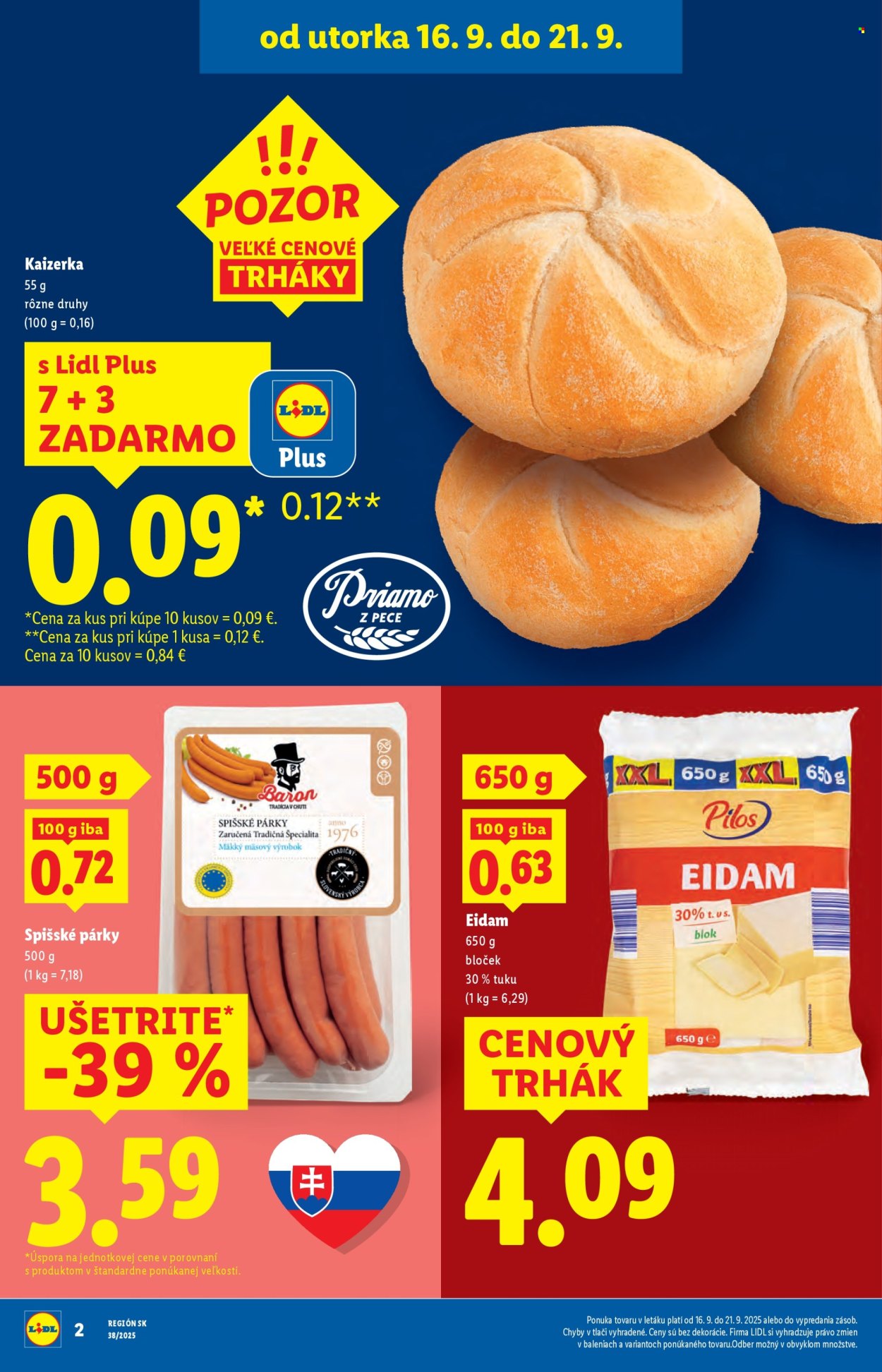 Leták Lidl - 16.9.2025 - 21.9.2025. Strana 2
