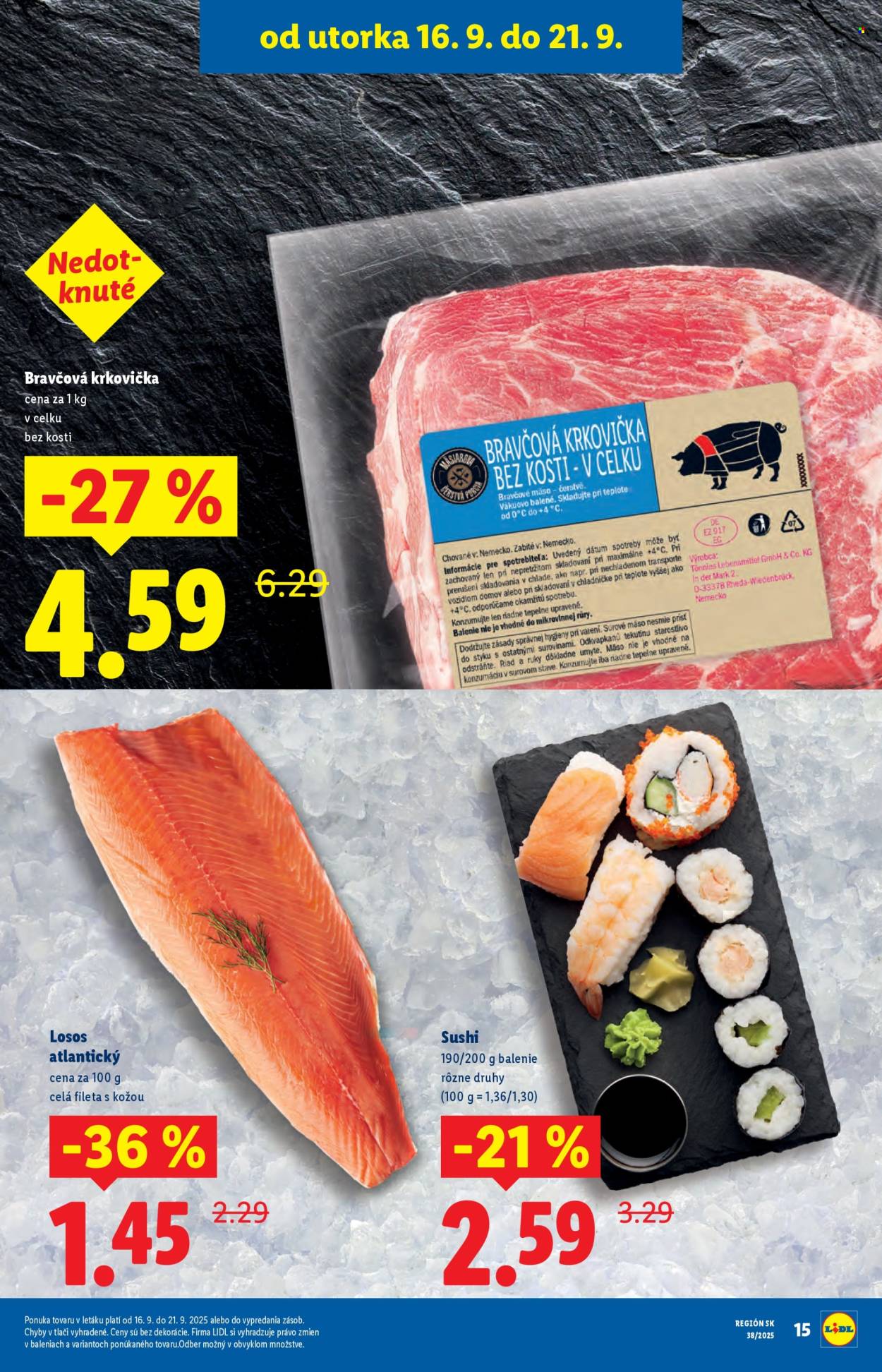 Leták Lidl - 16.9.2025 - 21.9.2025. Strana 15