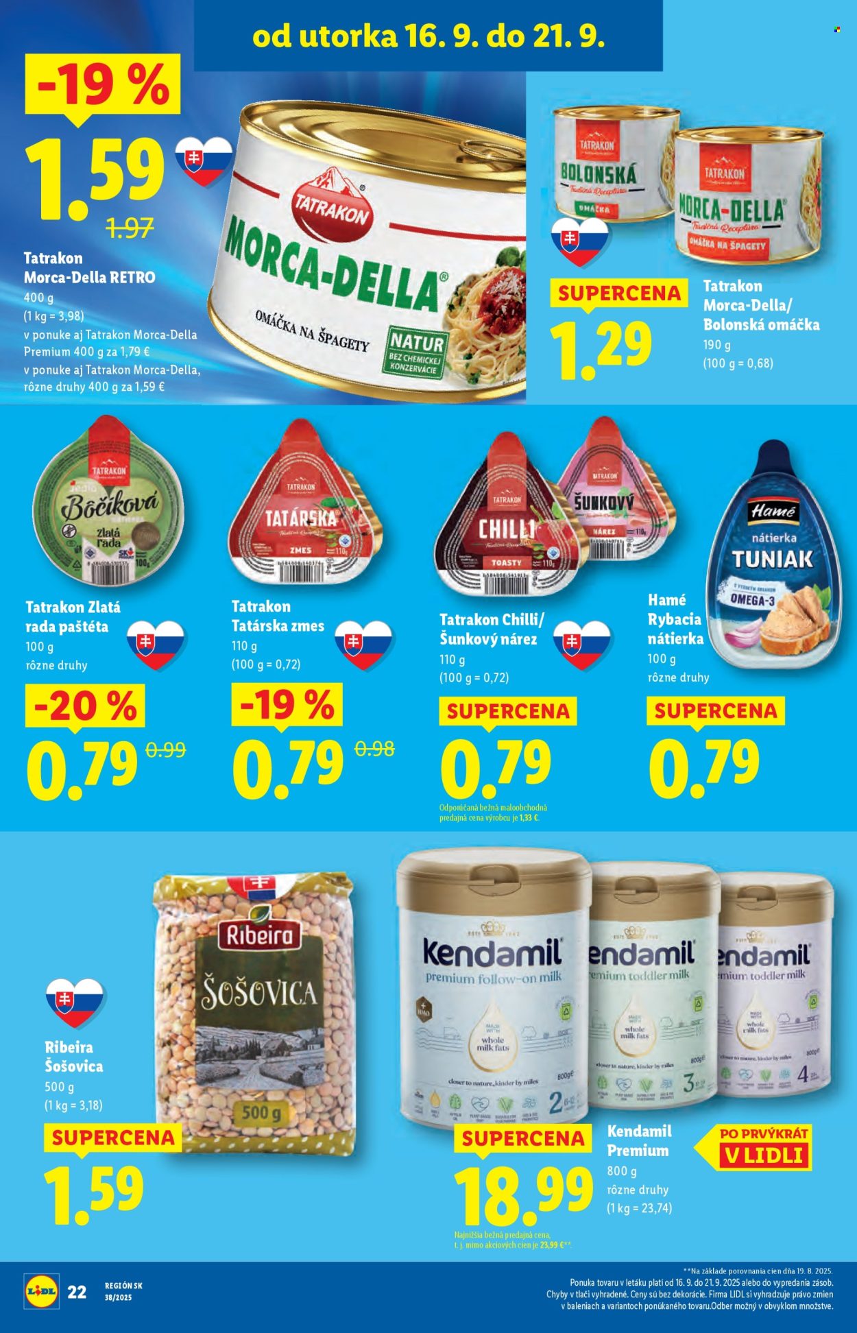 Leták Lidl - 16.9.2025 - 21.9.2025. Strana 22