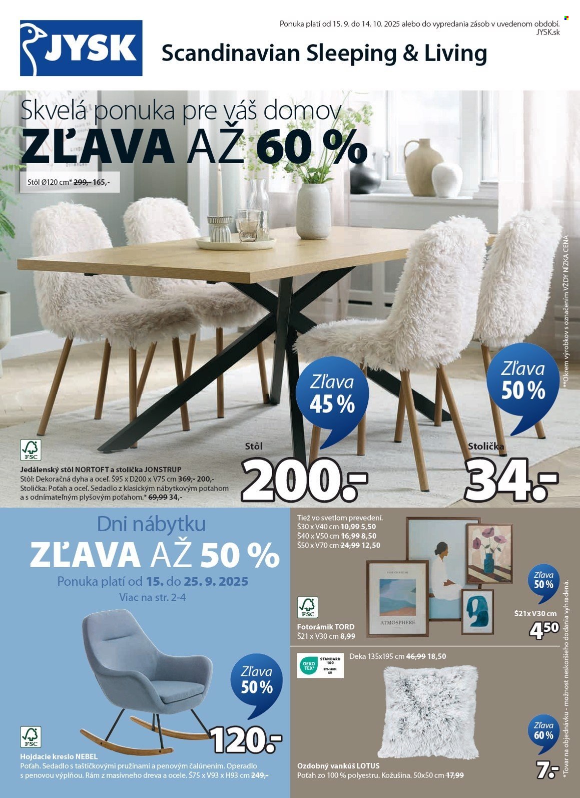 Leták JYSK - 15.9.2025 - 14.10.2025. Strana 2
