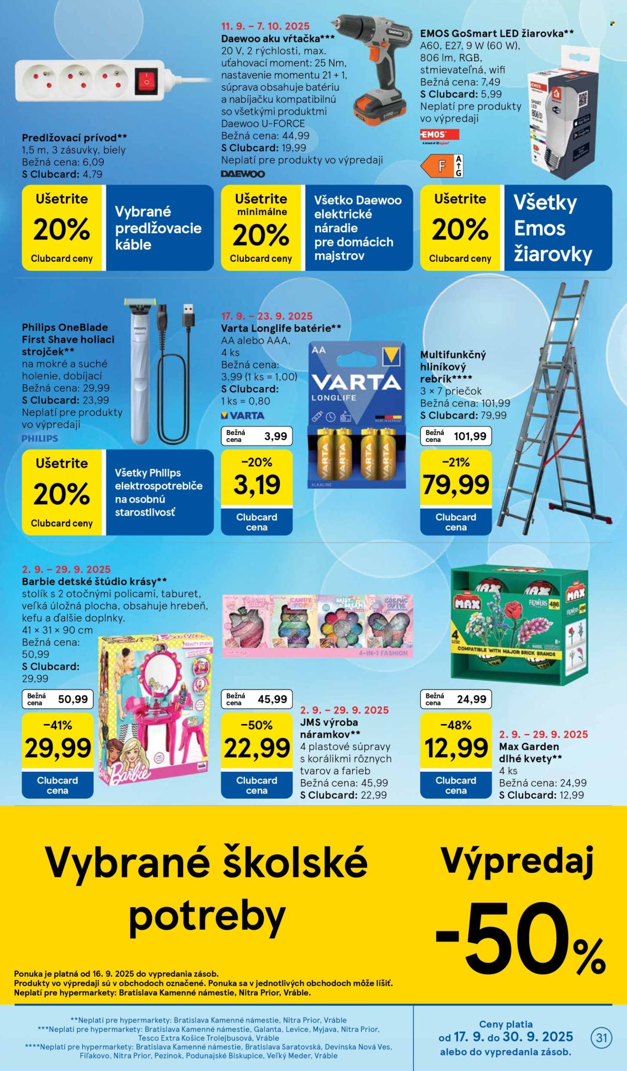 Leták TESCO - 17.9.2025 - 23.9.2025. Strana 31
