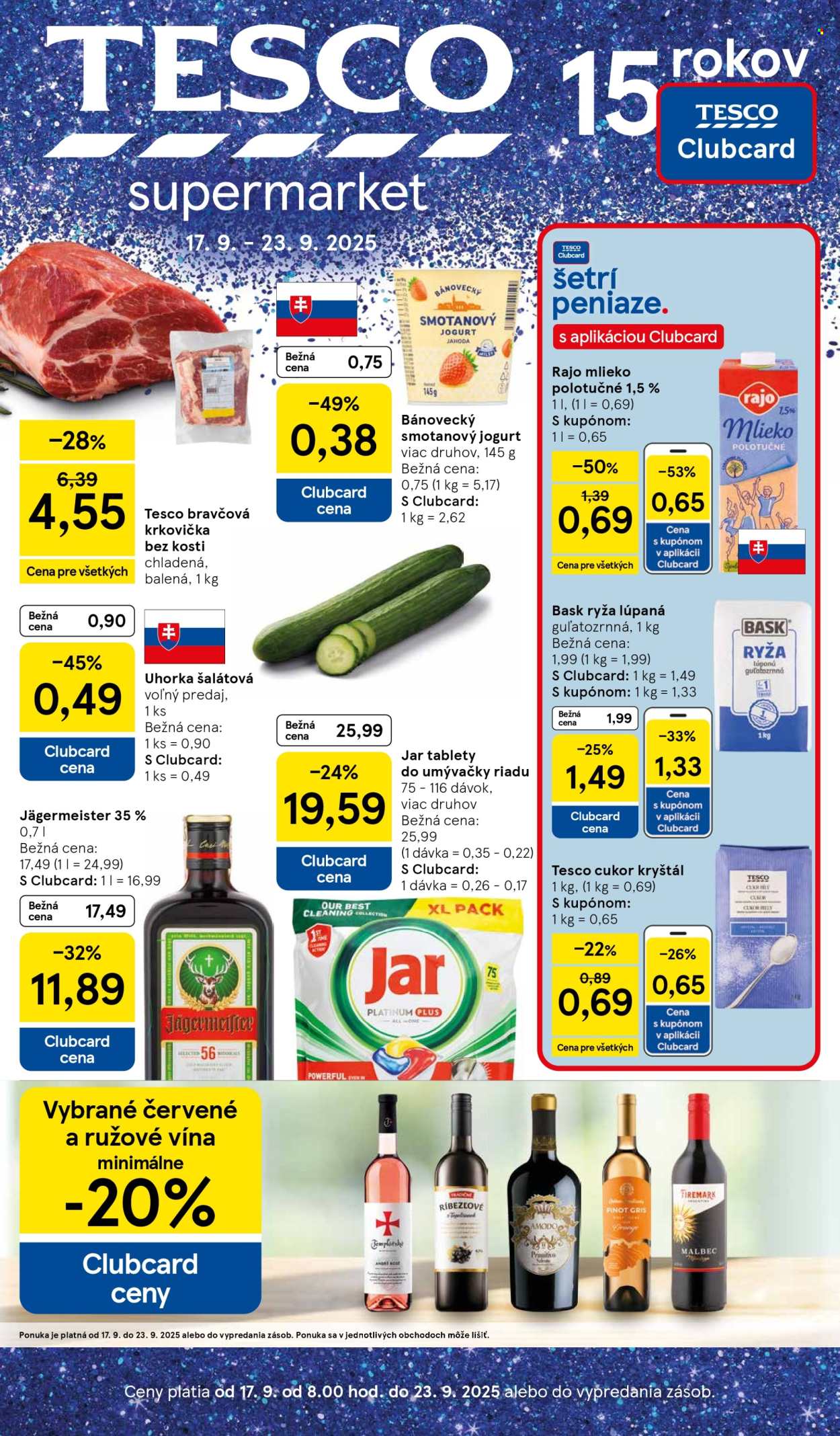 Leták TESCO supermarket - 17.9.2025 - 23.9.2025. Strana 1