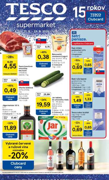 Leták TESCO supermarket - 17.9.2025 - 23.9.2025.