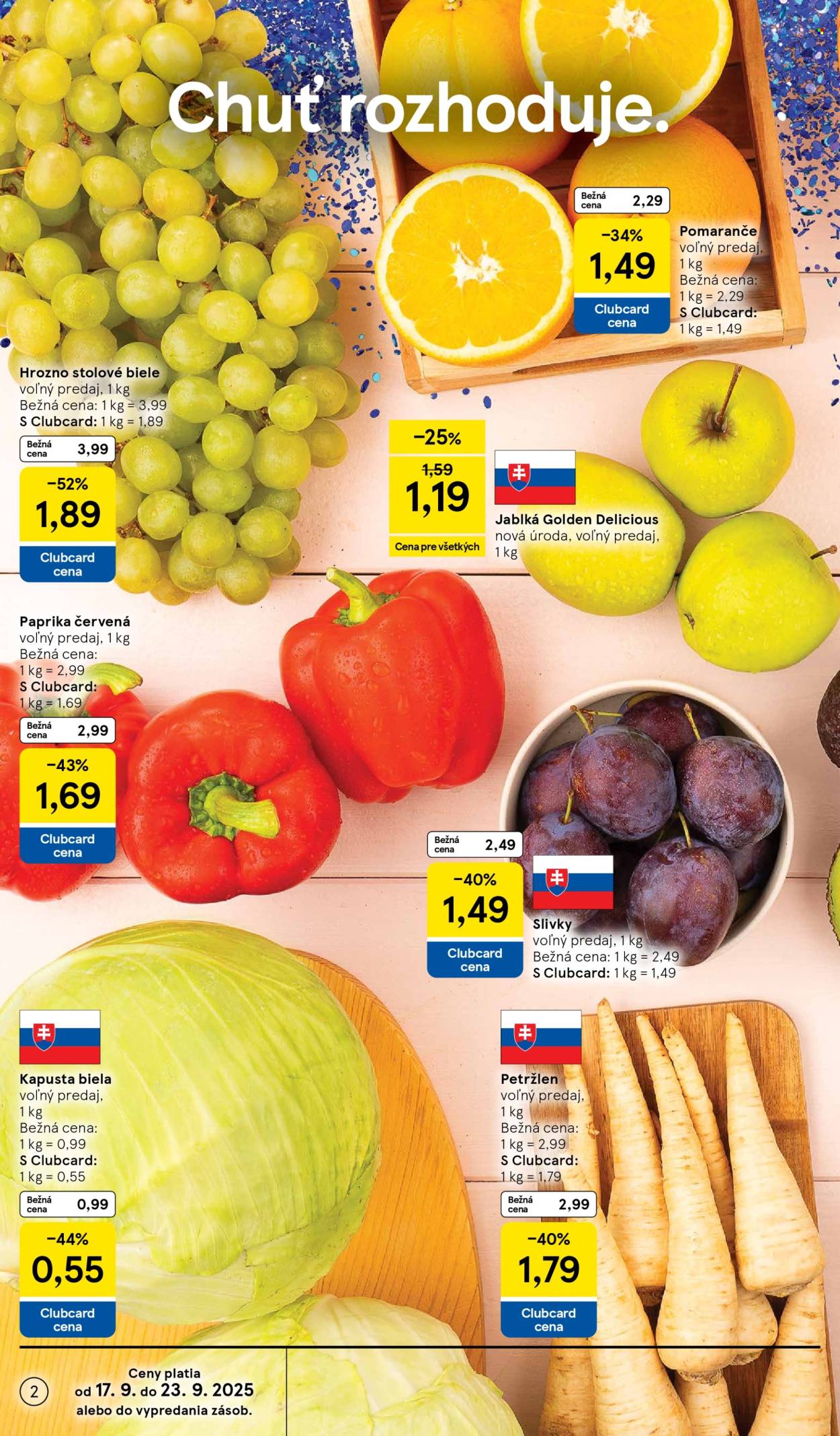Leták TESCO supermarket - 17.9.2025 - 23.9.2025. Strana 2