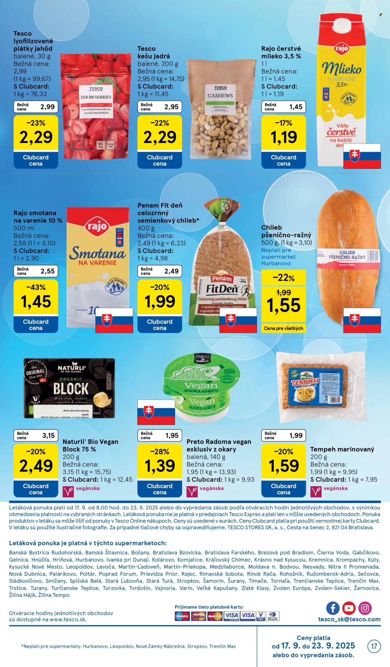 Leták TESCO supermarket - 17.9.2025 - 23.9.2025. Strana 17