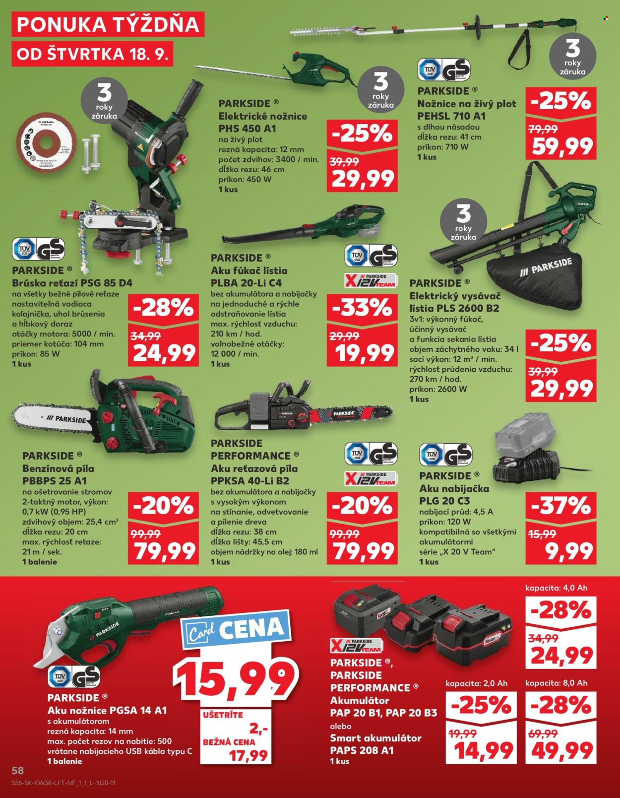 Leták Kaufland - 18.9.2025 - 24.9.2025. Strana 58