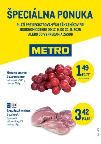 Leták Metro - 17.9.2025 - 23.9.2025.