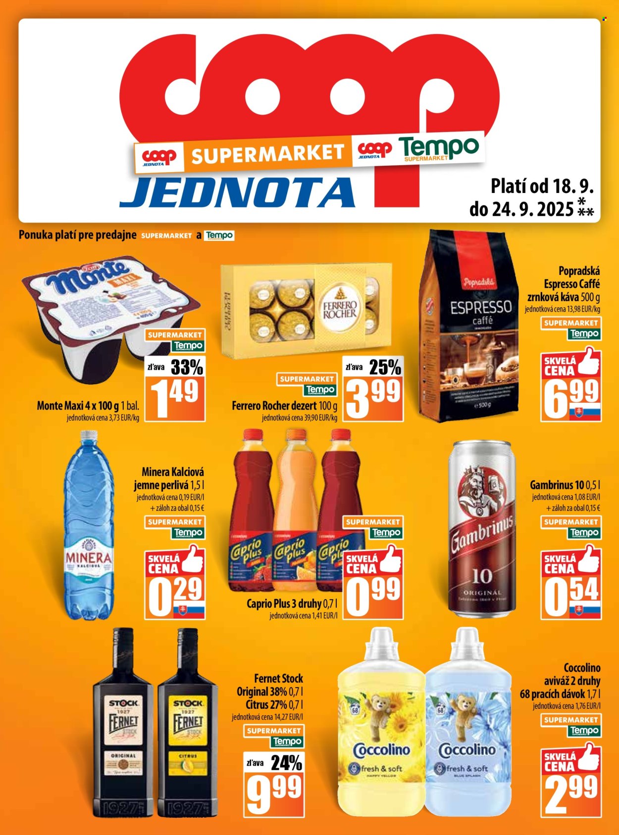 Leták COOP Jednota - 18.9.2025 - 24.9.2025. Strana 13