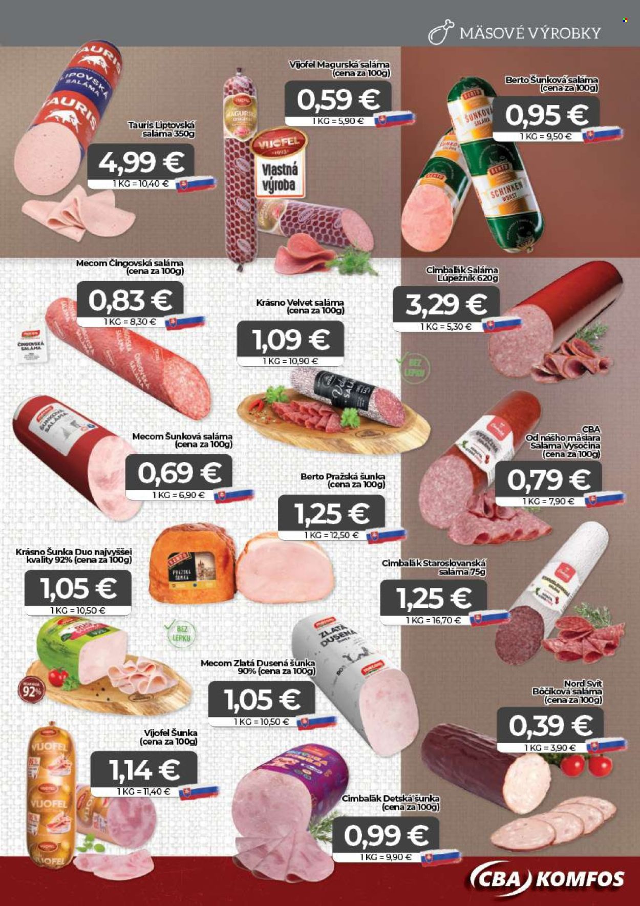 Leták CBA Komfos - 19.9.2025 - 30.9.2025. Strana 3