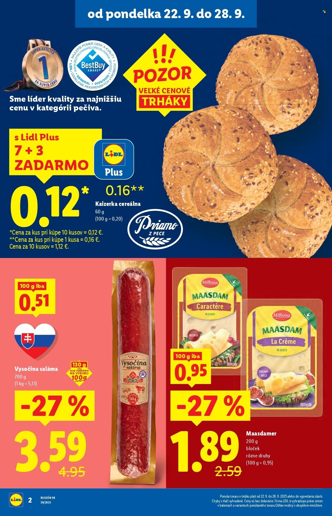 Leták Lidl - 22.9.2025 - 28.9.2025. Strana 2