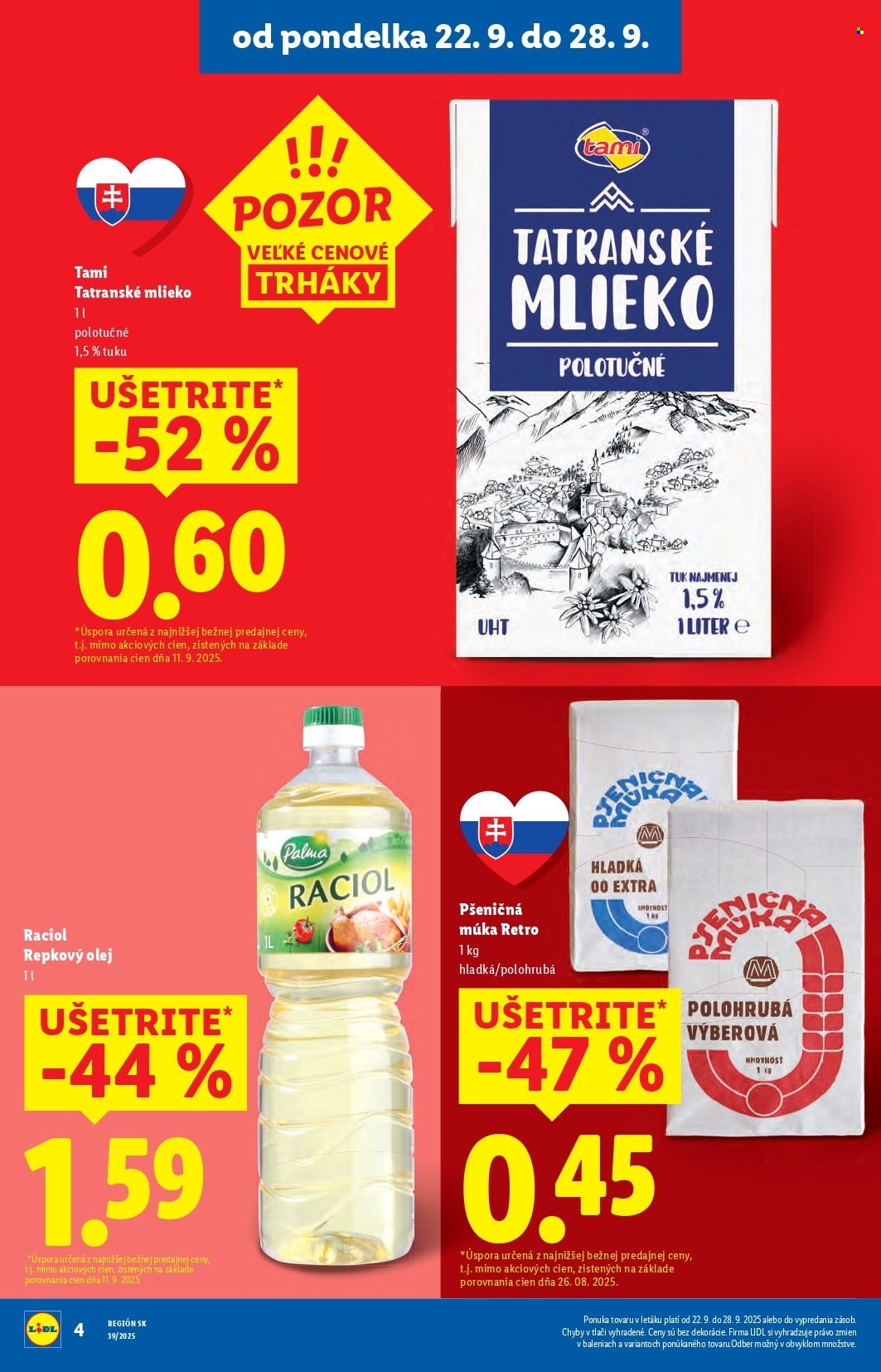 Leták Lidl - 22.9.2025 - 28.9.2025. Strana 4