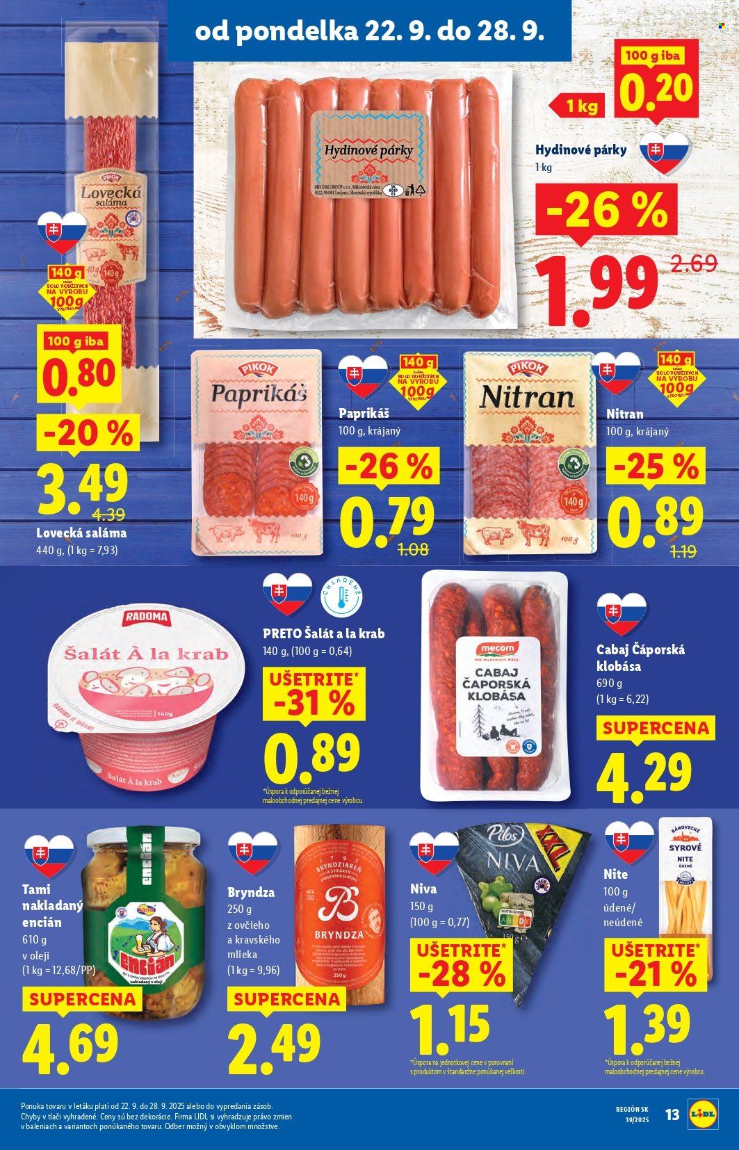 Leták Lidl - 22.9.2025 - 28.9.2025. Strana 15