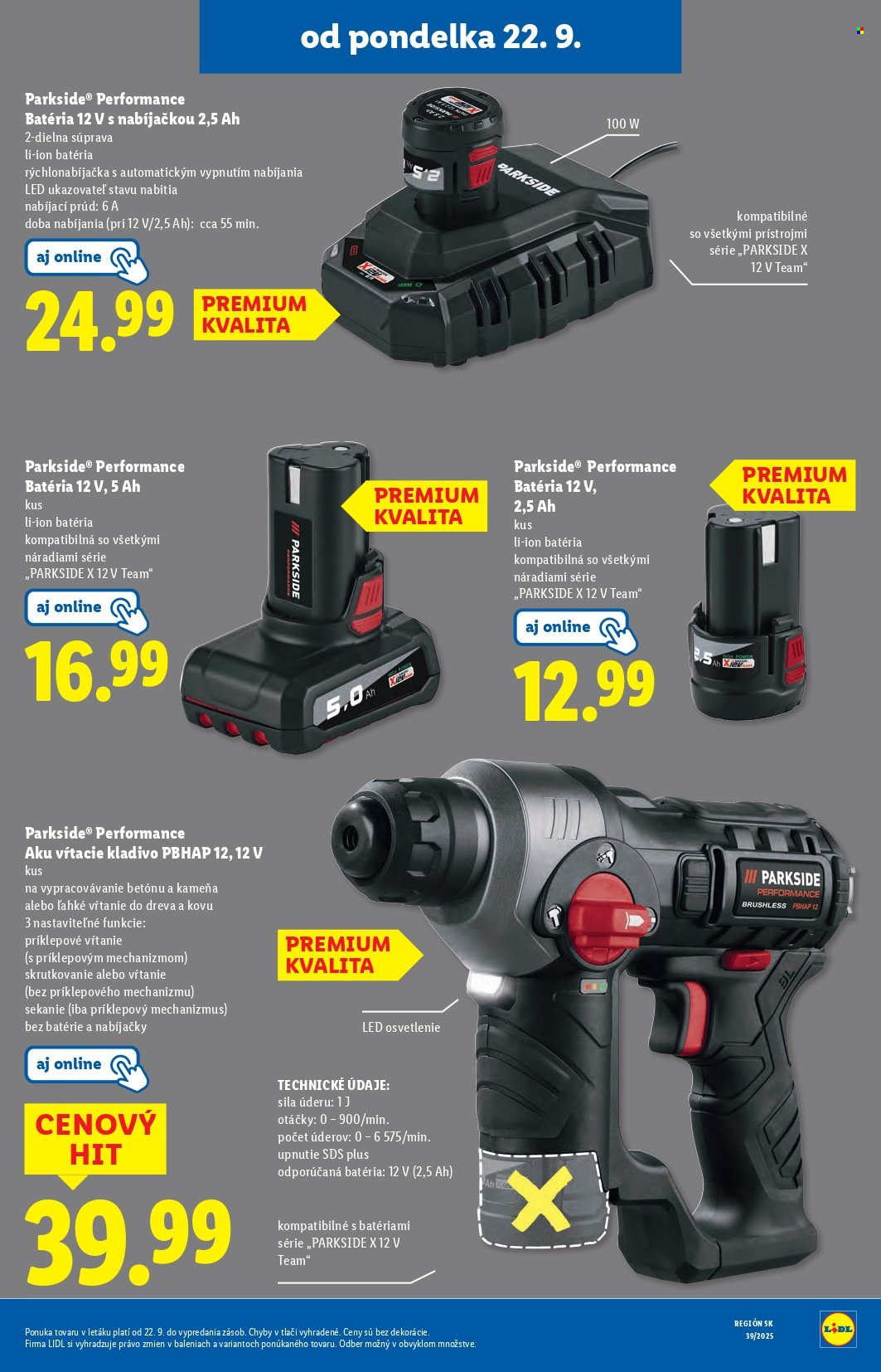 Leták Lidl - 22.9.2025 - 28.9.2025. Strana 47