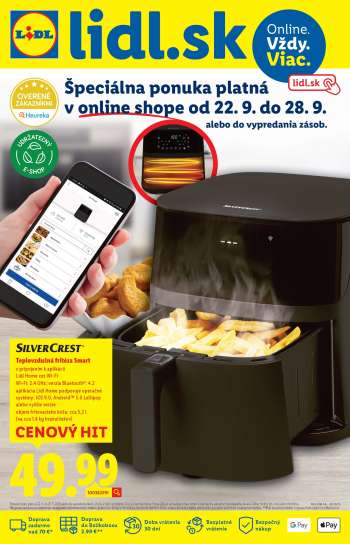 Leták Lidl - 22.9.2025 - 28.9.2025.