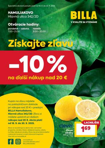 Leták Billa - 18.9.2025 - 23.9.2025.