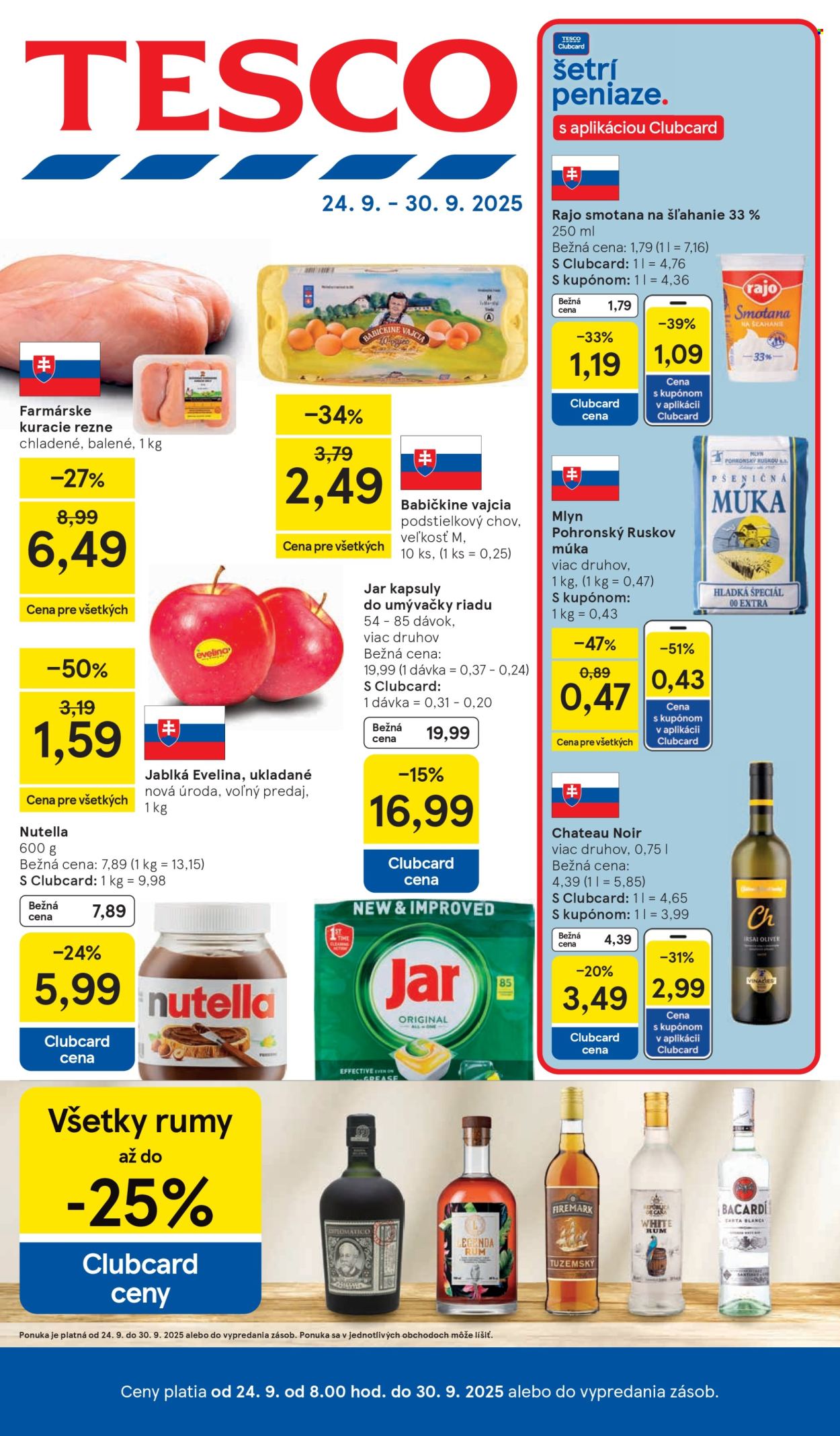 Leták TESCO - 24.9.2025 - 30.9.2025. Strana 1