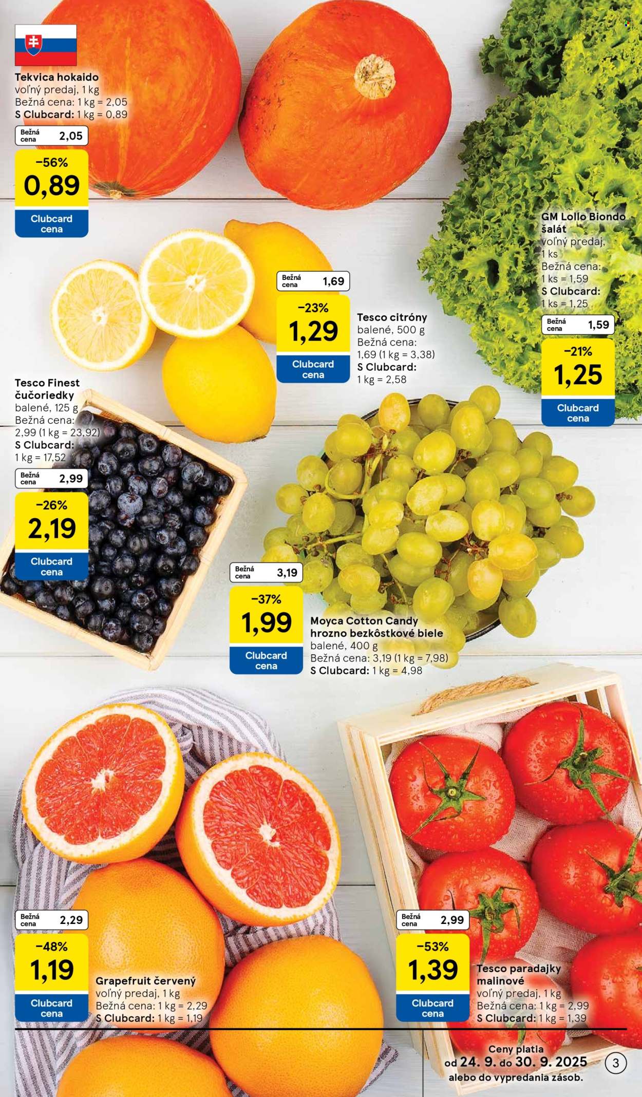 Leták TESCO - 24.9.2025 - 30.9.2025. Strana 3