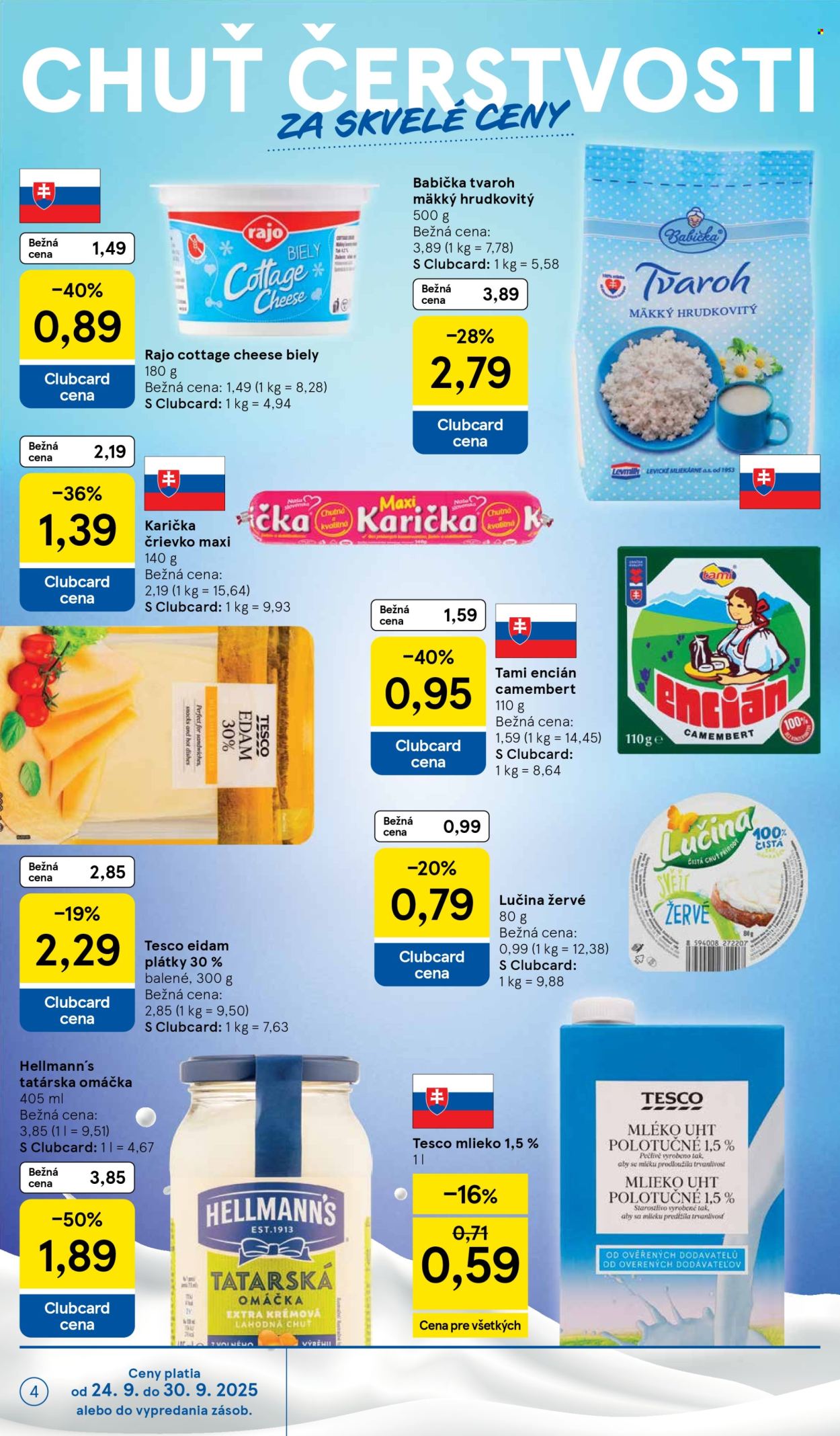 Leták TESCO - 24.9.2025 - 30.9.2025. Strana 4