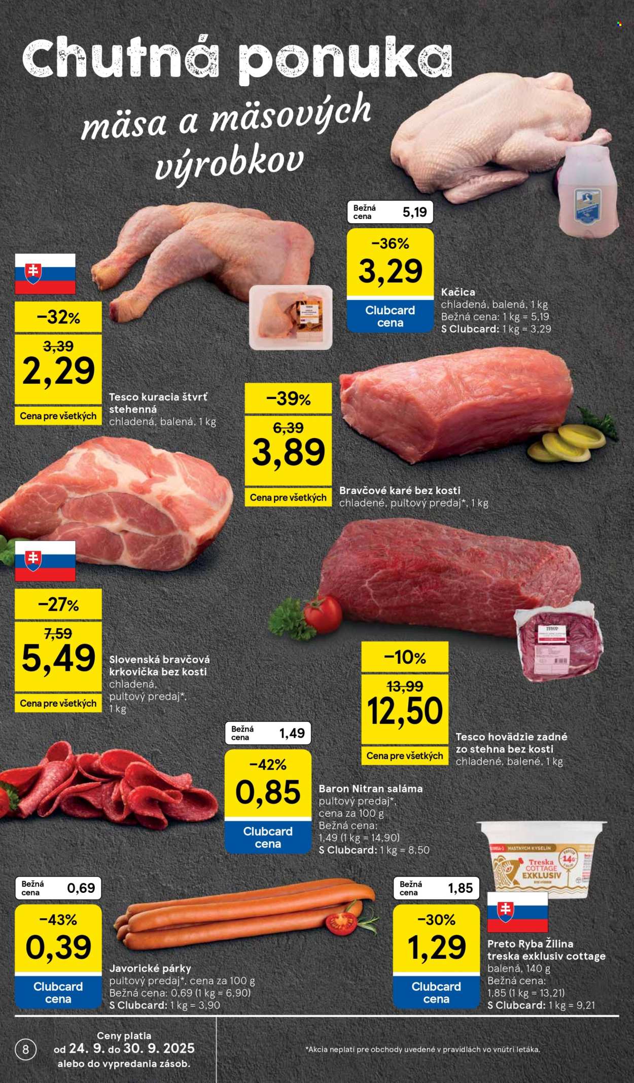 Leták TESCO - 24.9.2025 - 30.9.2025. Strana 8
