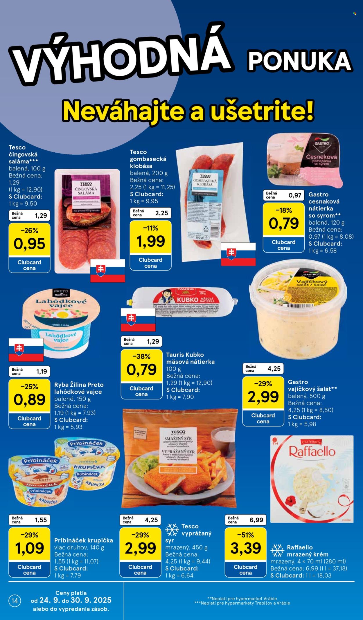 Leták TESCO - 24.9.2025 - 30.9.2025. Strana 14