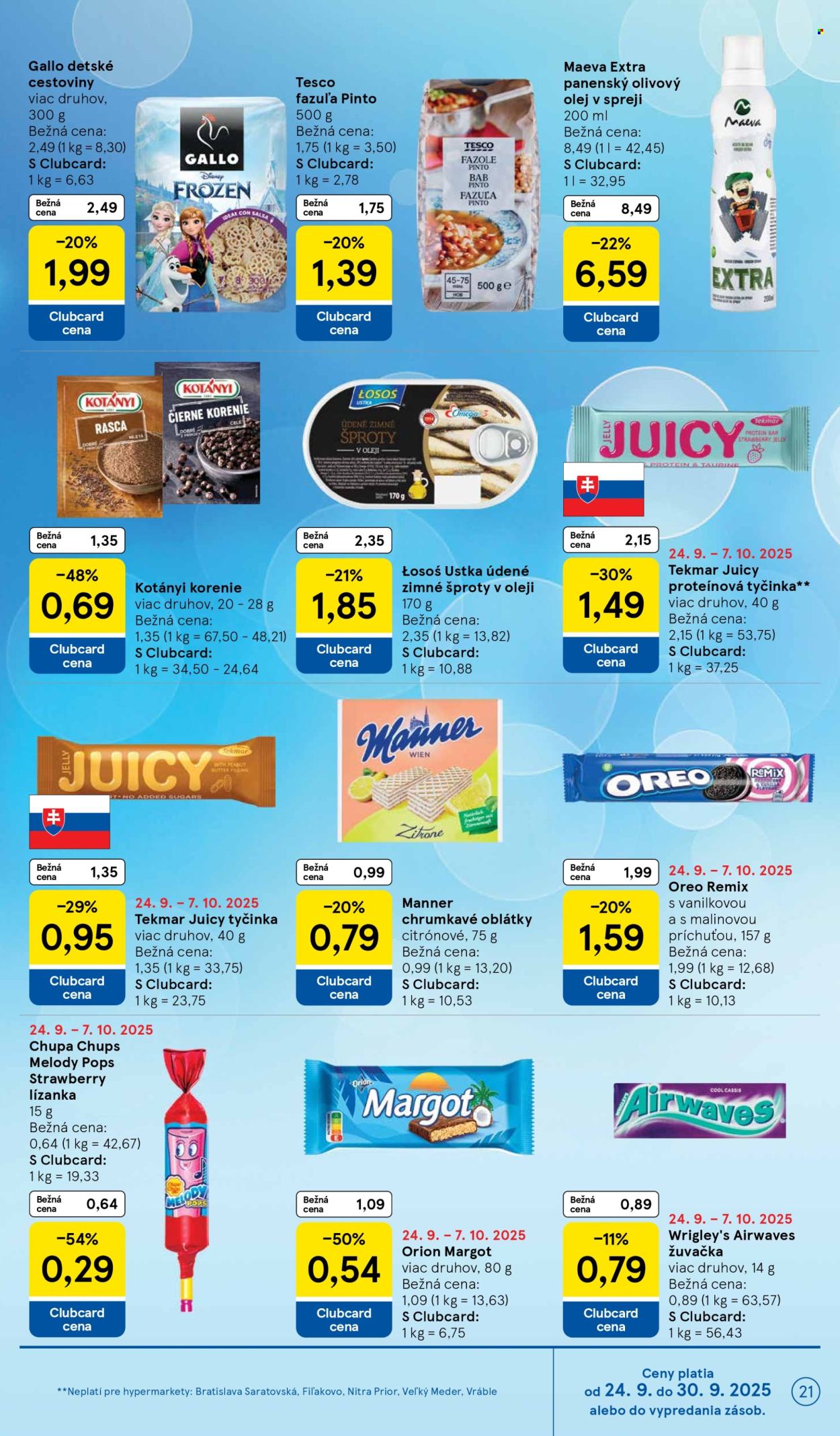 Leták TESCO - 24.9.2025 - 30.9.2025. Strana 21