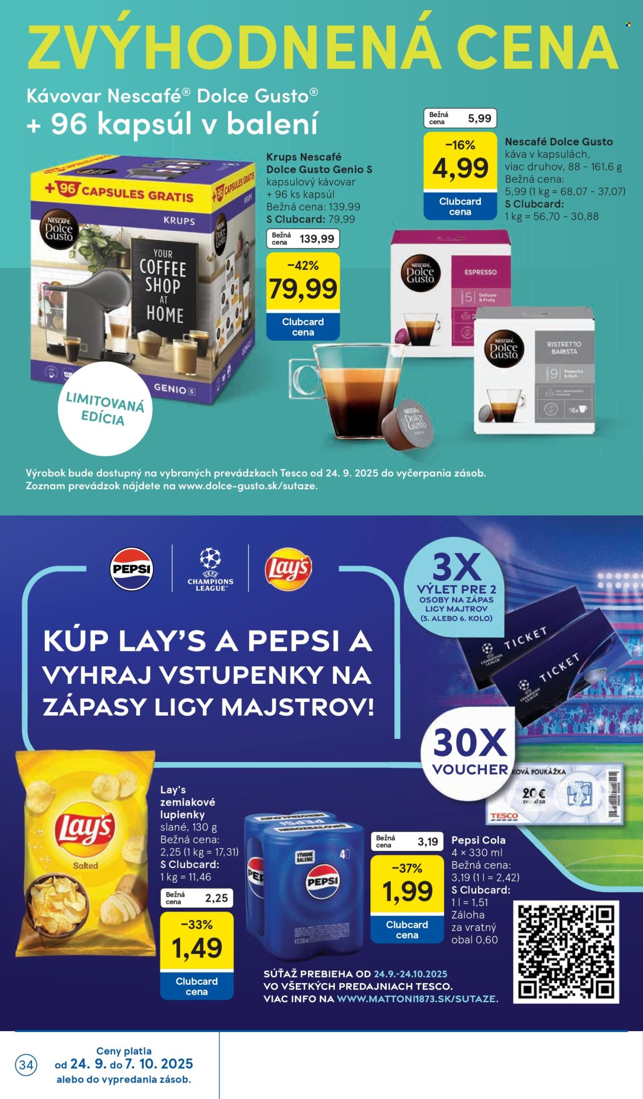 Leták TESCO - 24.9.2025 - 30.9.2025. Strana 34