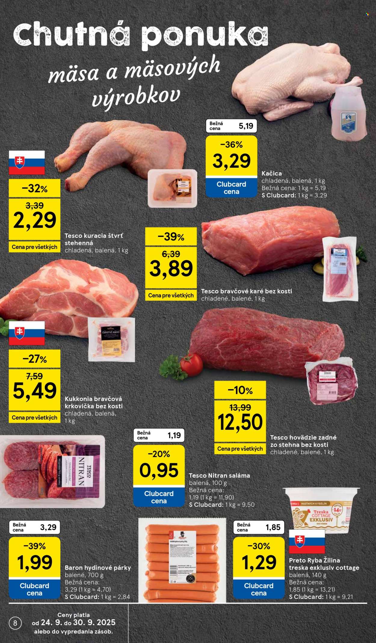 Leták TESCO supermarket - 24.9.2025 - 30.9.2025. Strana 8