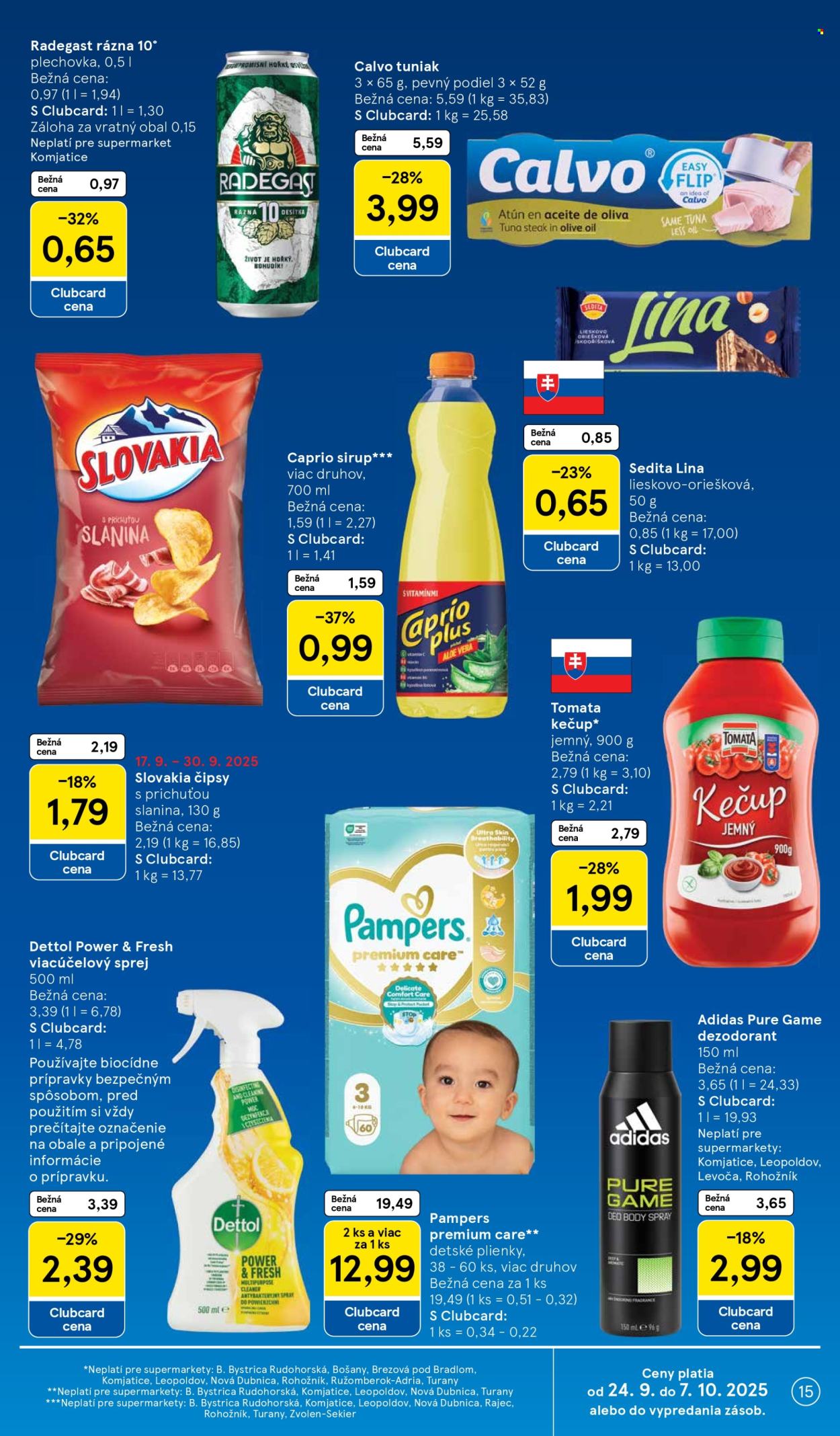 Leták TESCO supermarket - 24.9.2025 - 30.9.2025. Strana 15