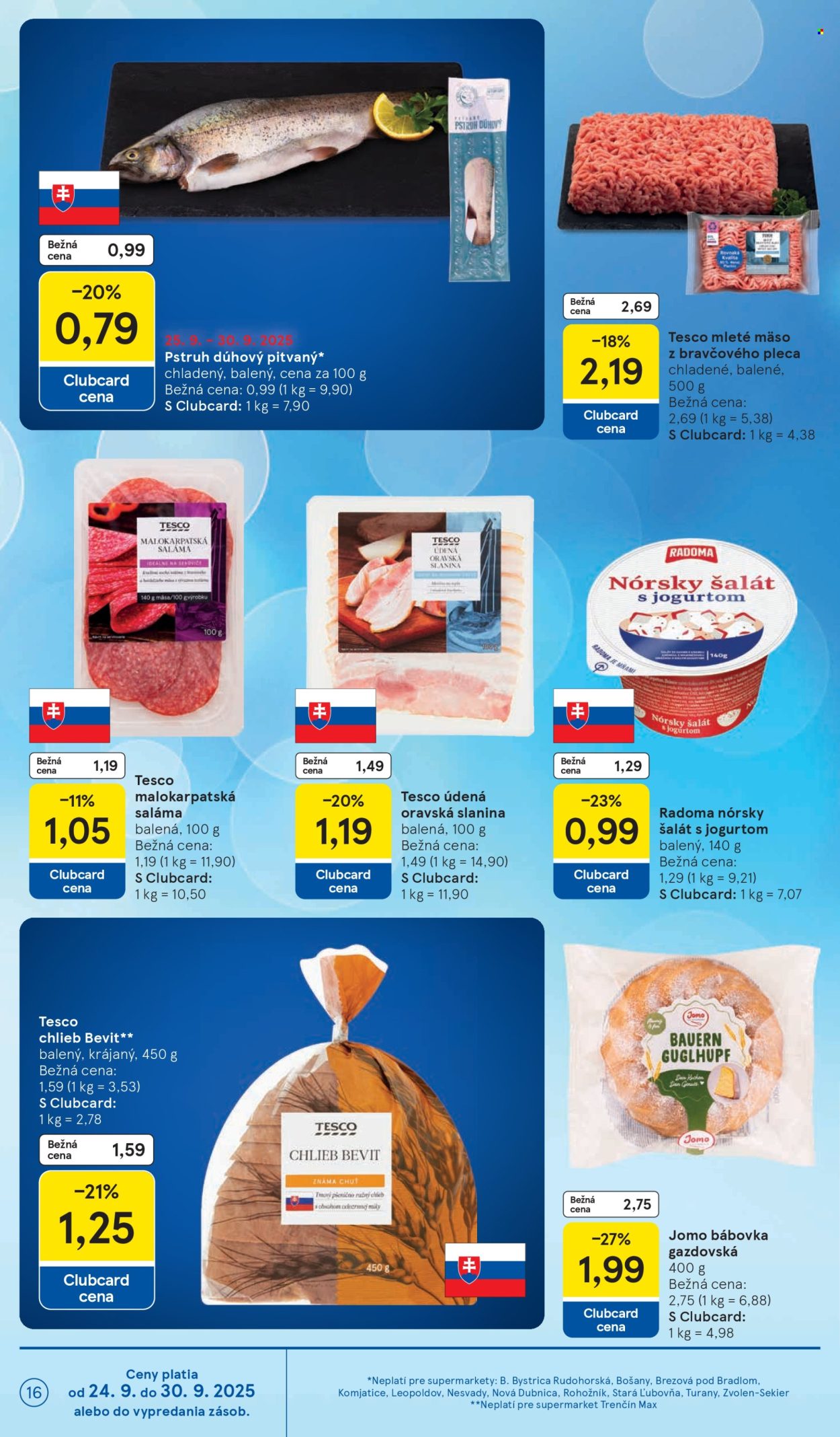 Leták TESCO supermarket - 24.9.2025 - 30.9.2025. Strana 16