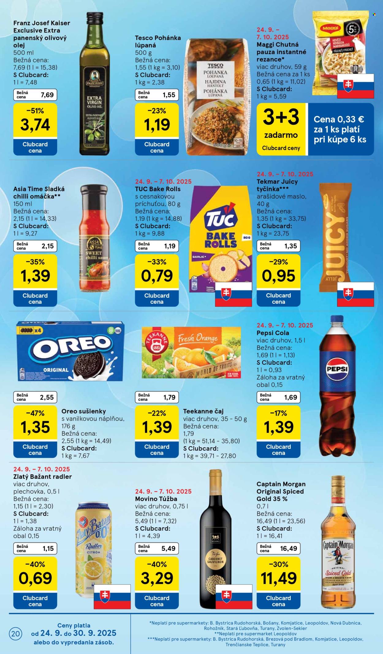 Leták TESCO supermarket - 24.9.2025 - 30.9.2025. Strana 20