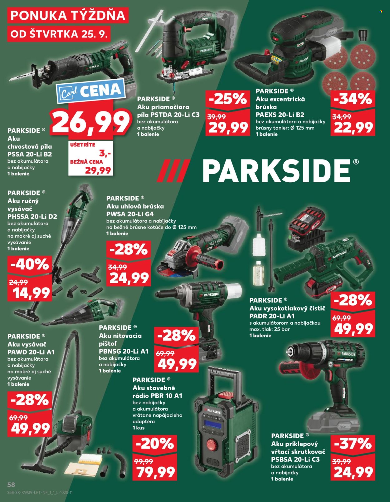 Leták Kaufland - 25.9.2025 - 1.10.2025. Strana 58